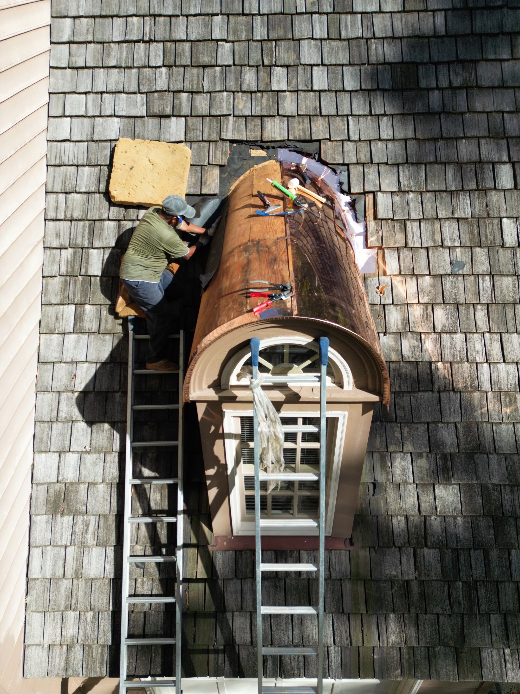Copper Bay Window - New copper rounded dormer and copper bay window  by Pro Performance Roofing