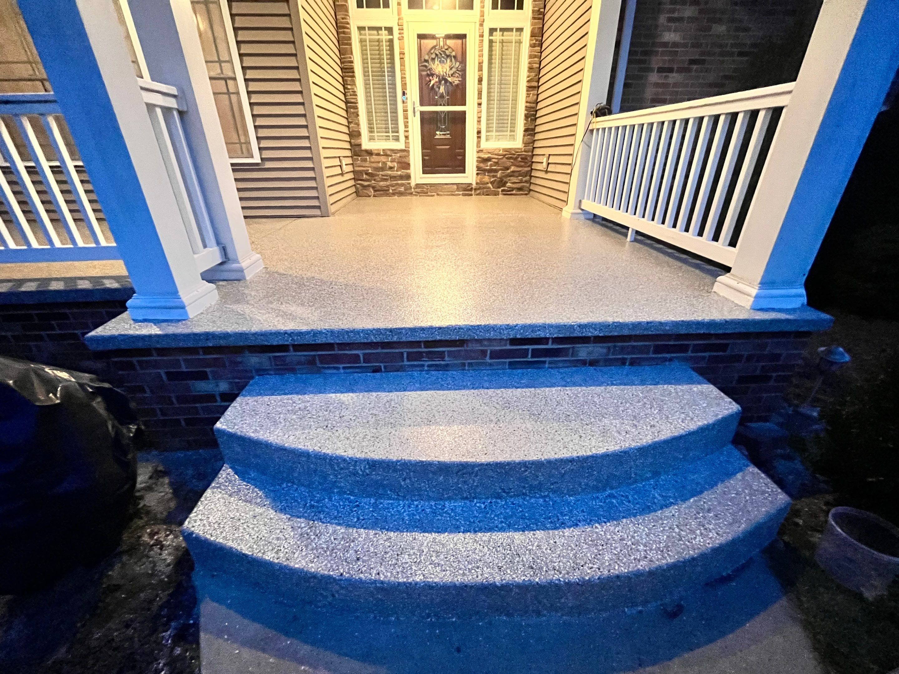 Wombat Flake Front Porch + Garage  by Level 10 Coatings