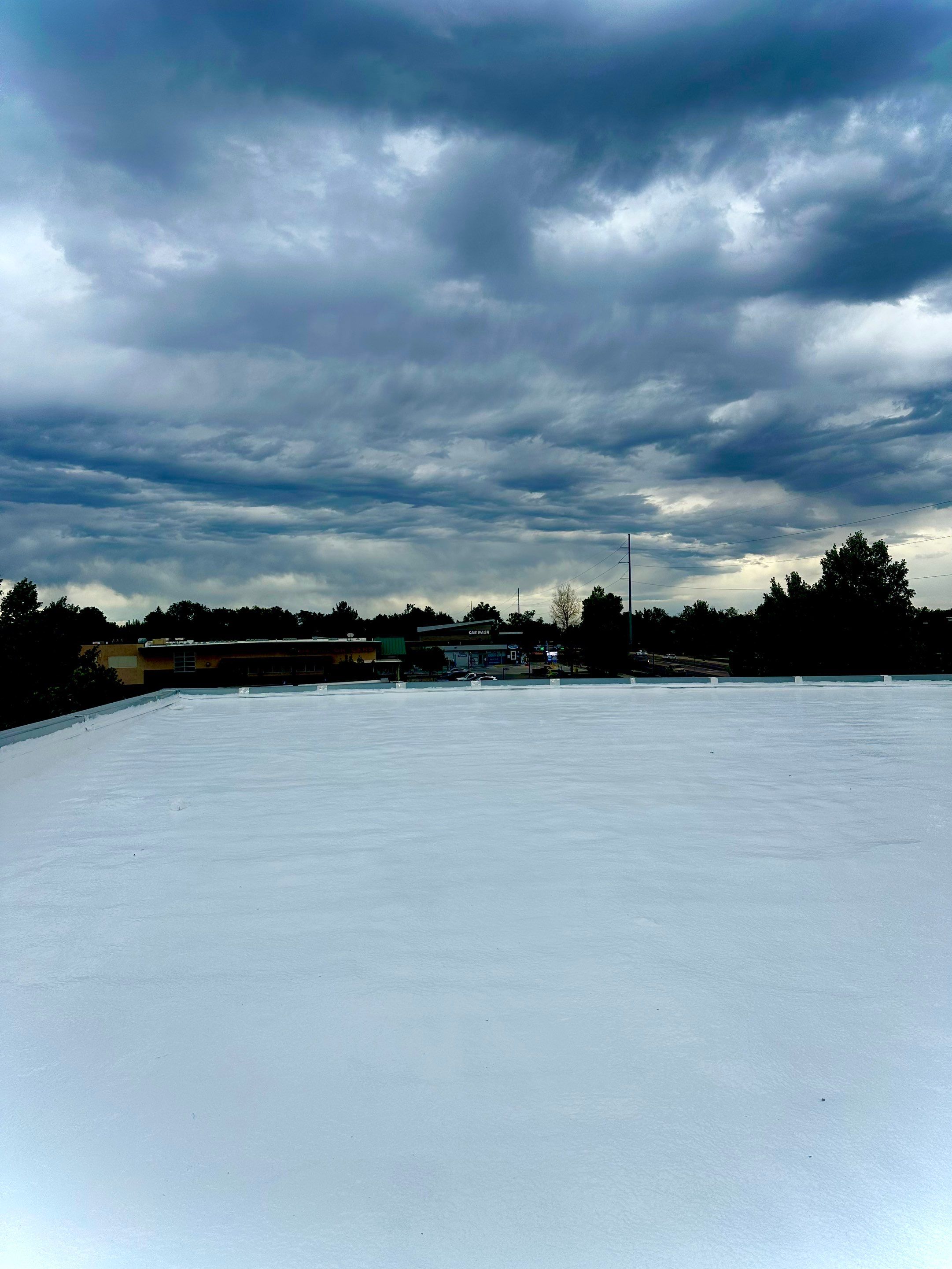 SPF coated with 100% Silicone Coating by Rhino Roofing LLC
