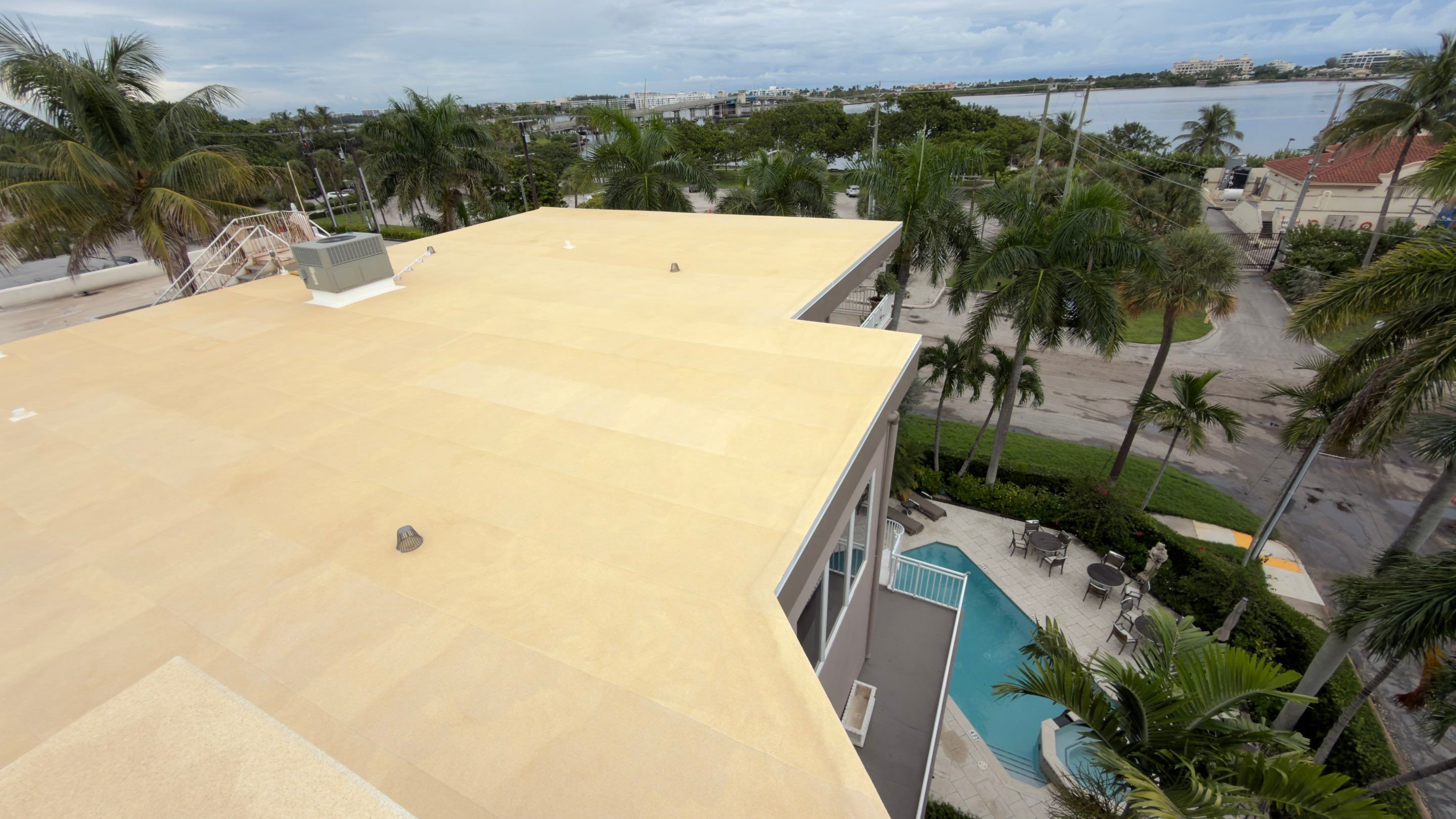 Commercial Roof Restoration for Lake Worth Beach Flat Roof Project by Roof King LLC