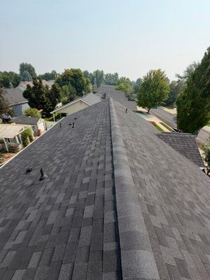 Meridian Residential Roof Replacement Using Dark Gray Architectural Shingles