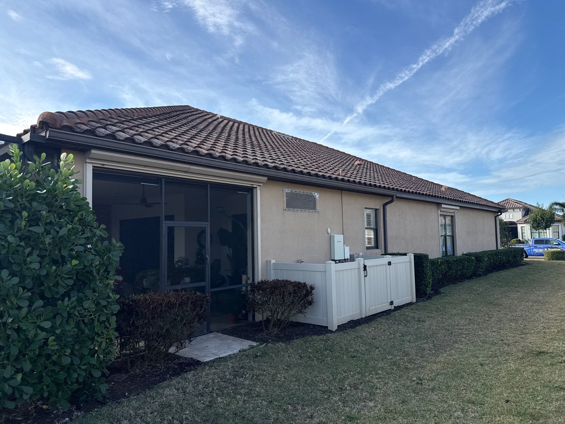 Barrel Tile Roof Cleaning in Esplanade Golf & Country Club – Lakewood Ranch, FL by Sunshine AquaWash