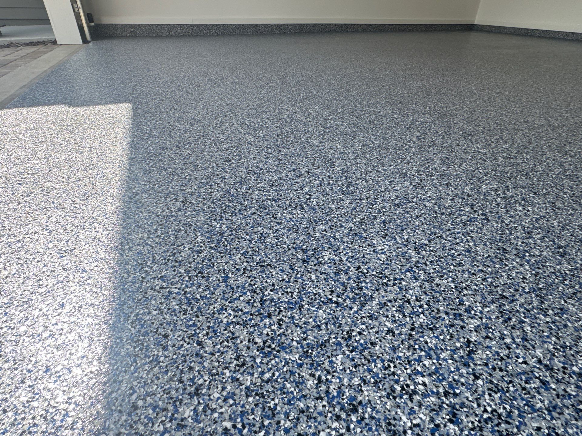 Garage Project in Newberry, FL in Denim by Cross Creek Concrete Coatings