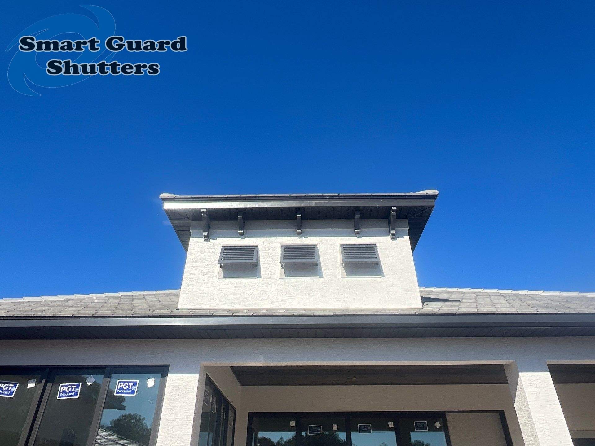 Decorative Bahamas in Graphite Grey by Smart Guard Shutters