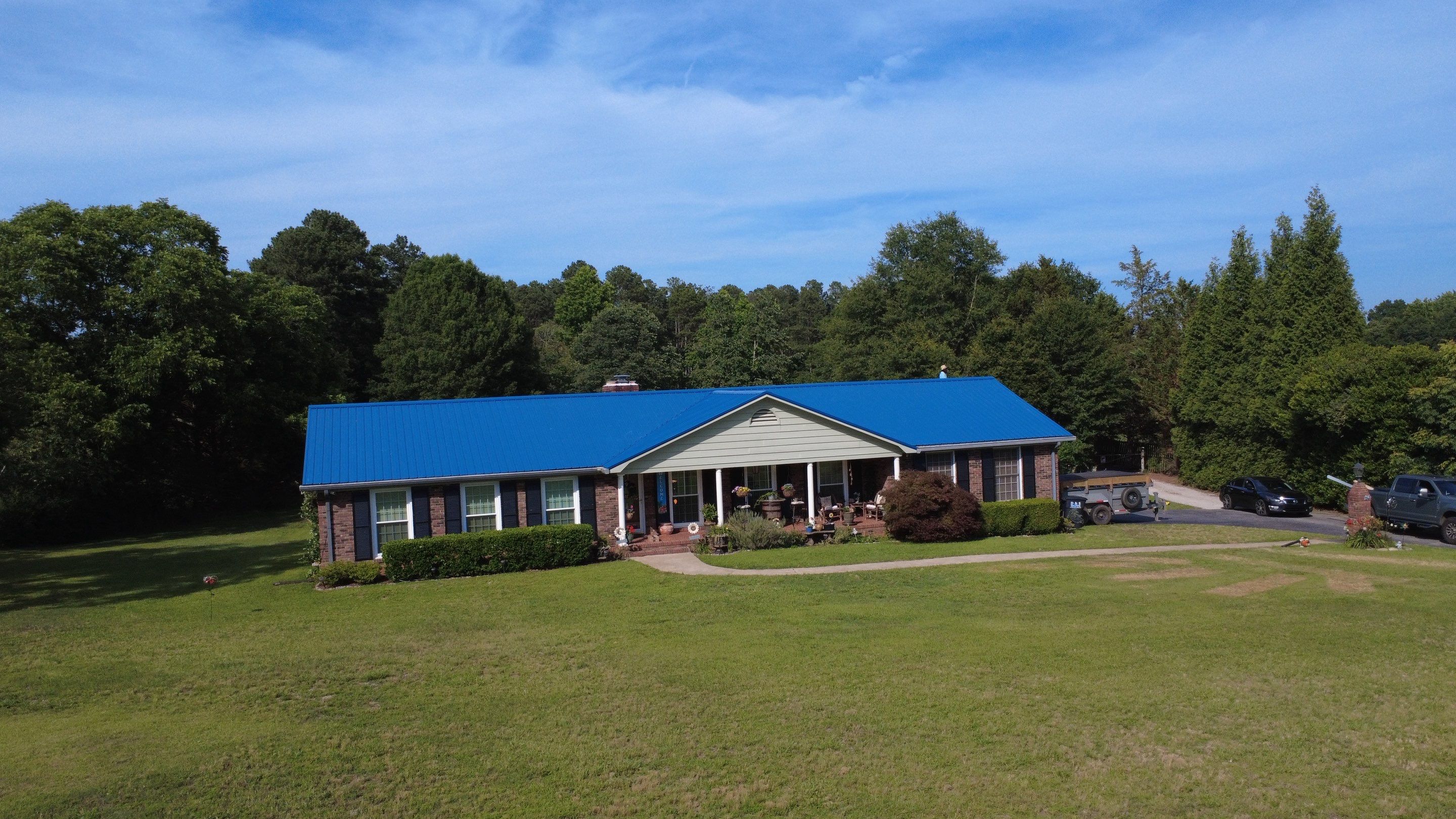 29-Gauge Metal Roof Installation in Piedmont, SC | Gallery Blue Tuff Rib Steel Roofing by Roofers LLC