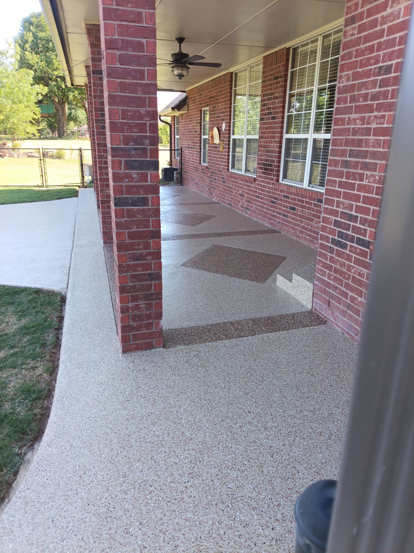 Patios in Pecan with Chestnut Accent by Copperhead Coatings