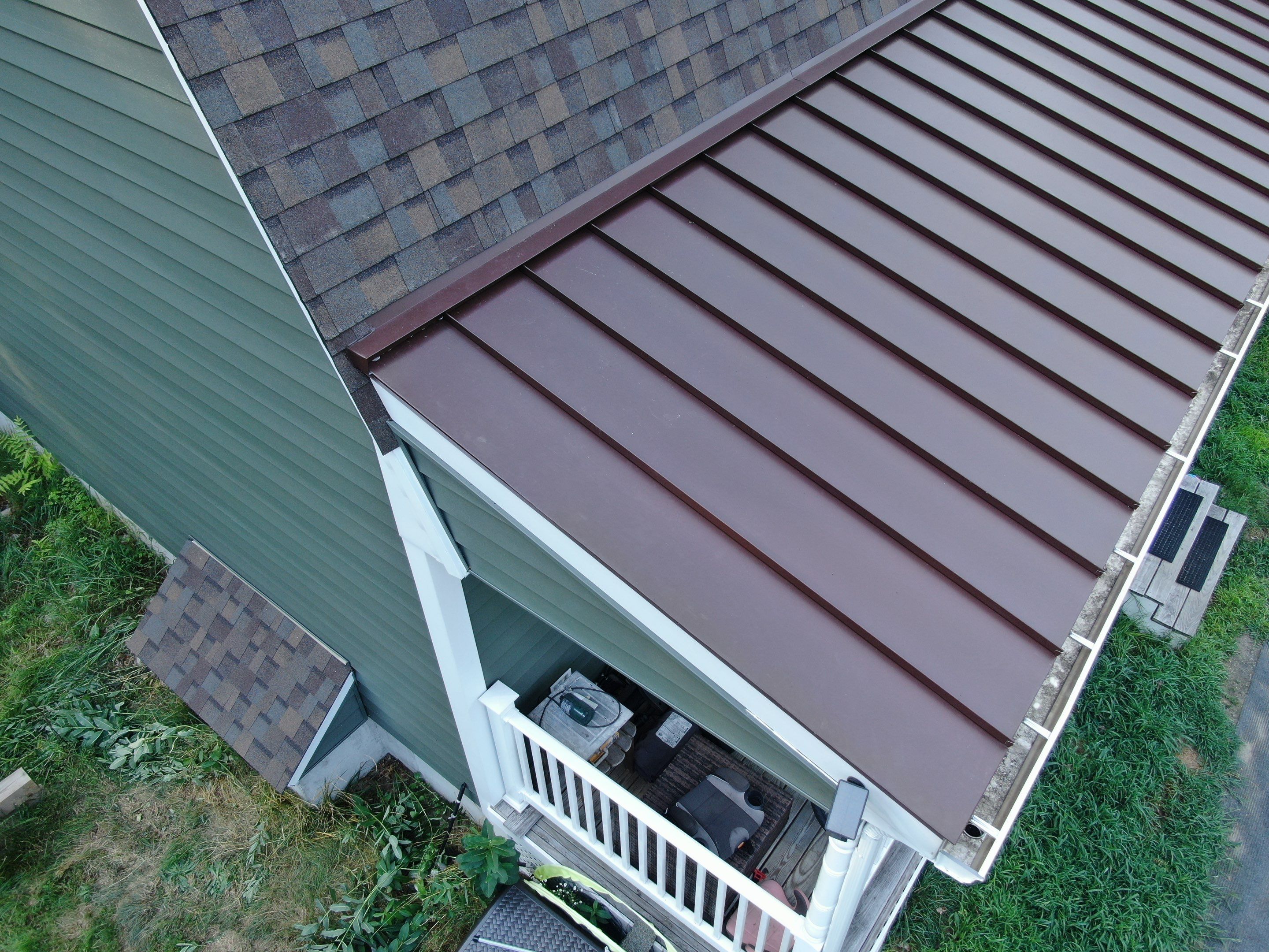 Full Roof Replacement & Farmers Porch Restoration – Asphalt + Standing Seam Metal by Mighty Dog Roofing of Greater Middlesex County