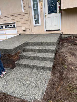 Concrete Front Stair Repair | Bothell