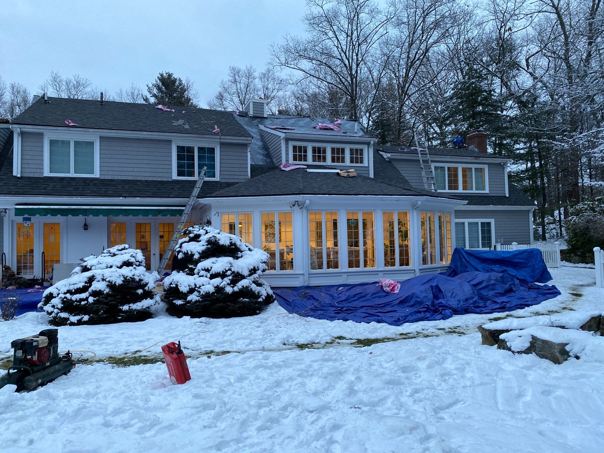 Carlisle Roofing Installation using Owens Corning Shingles and Copper by Mighty Dog Roofing of Greater Middlesex County
