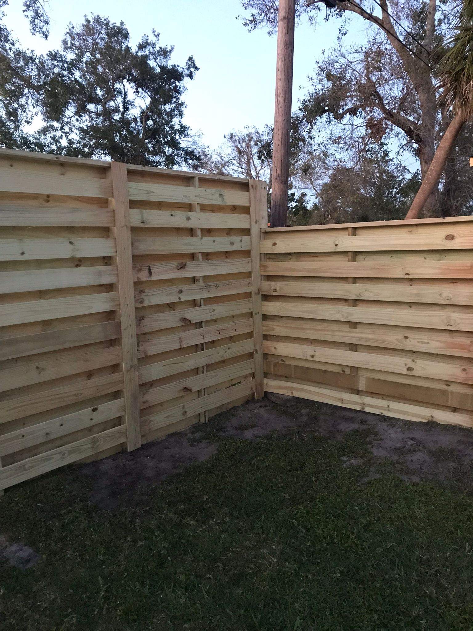 Horizontal Wood Privacy Fence Installation in Venice by True Fence LLC
