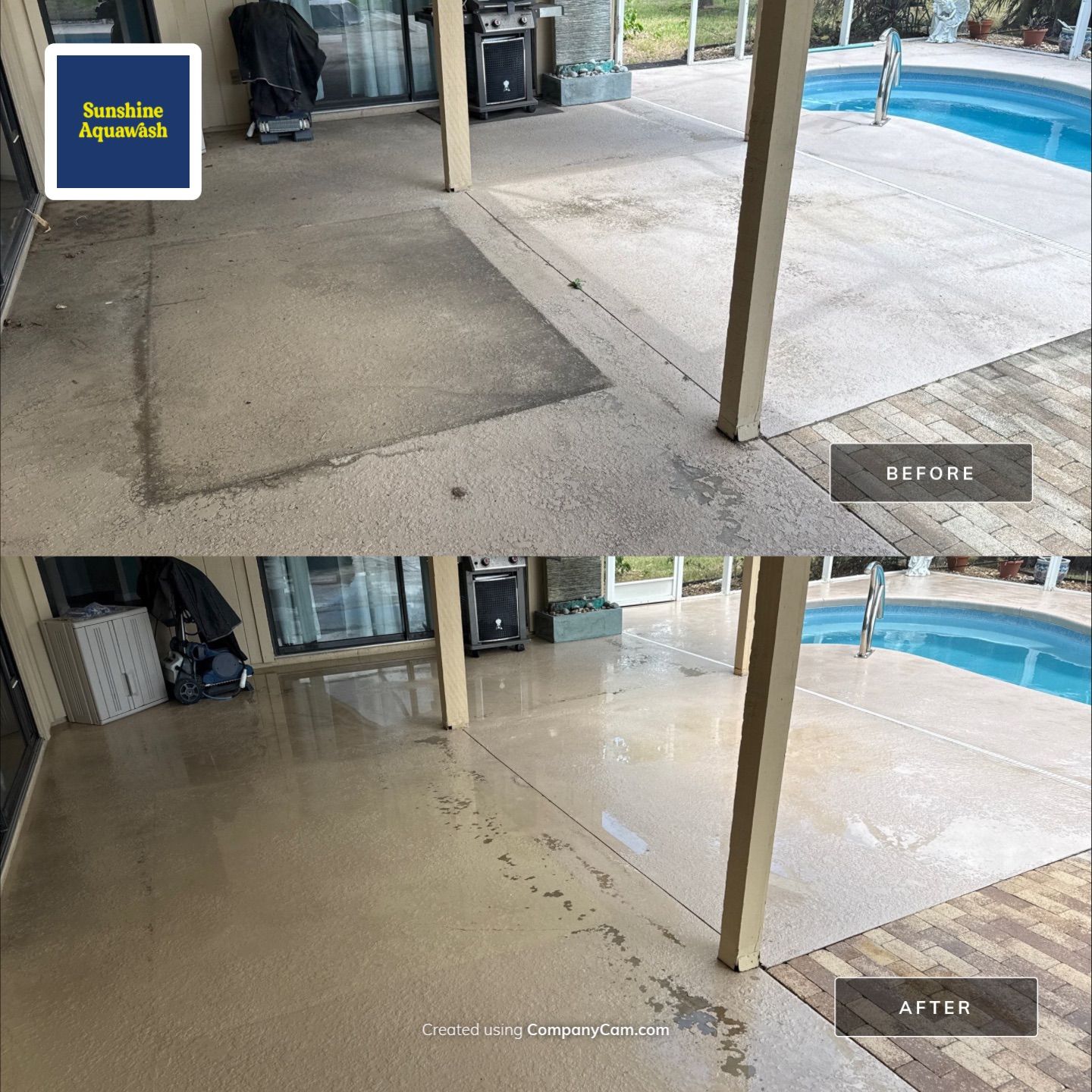 Pool Cage & Painted Pool Deck Cleaning in Sarasota, FL | Soft Wash by Sunshine AquaWash