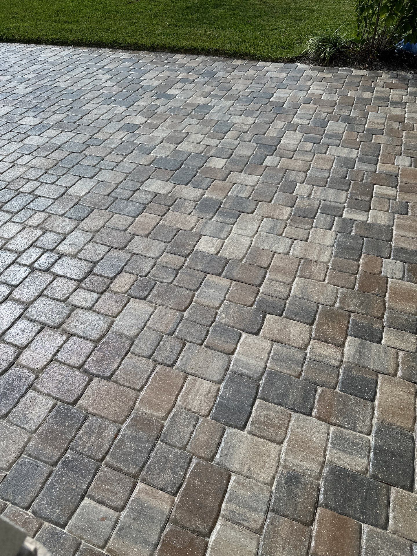 House Wash, Paver Driveway & Sidewalk Cleaning + Sanding & Sealing in Trevesta Community, Palmetto, FL by Sunshine AquaWash