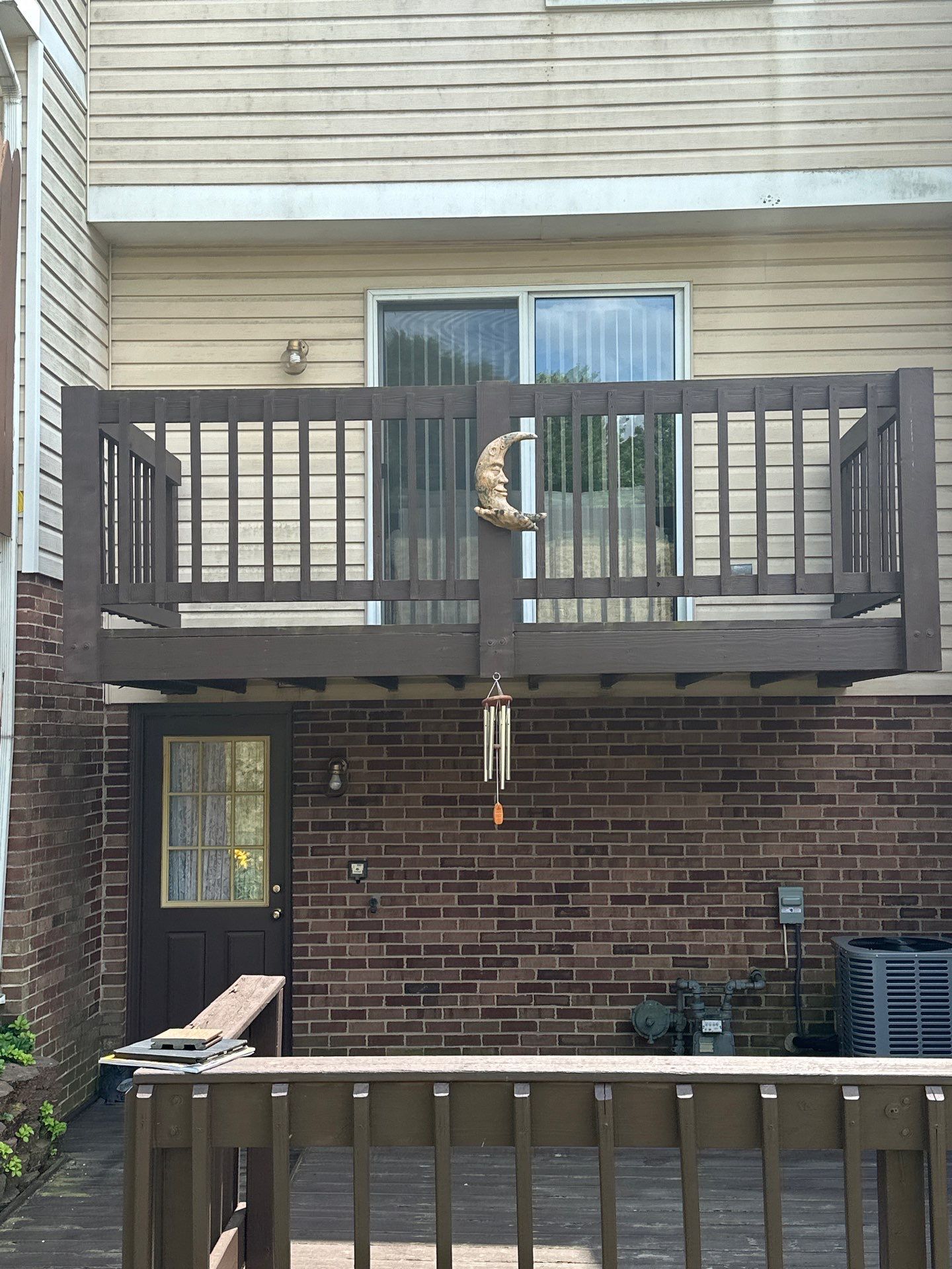 Stamped concrete and redeck  by Cousins Roofing Siding & Decks