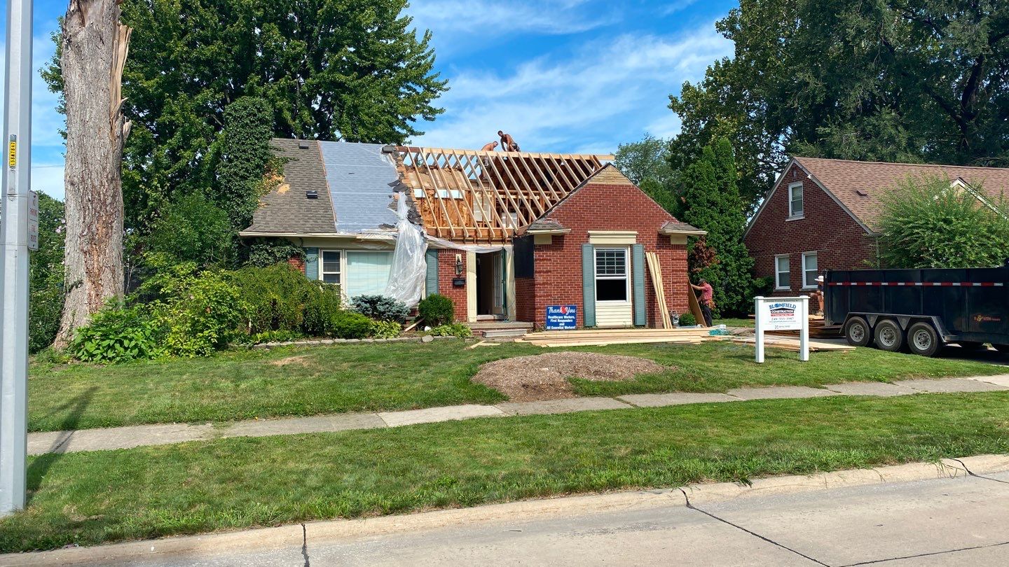 Large Tree Strike Restoration  by Bloomfield Construction & Restoration