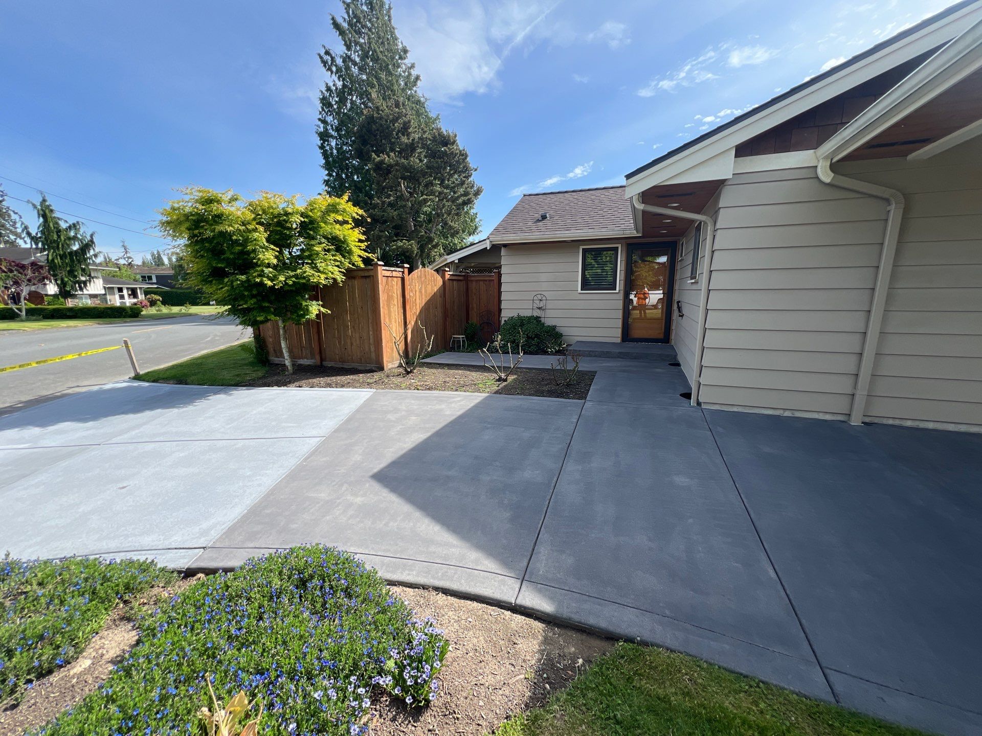 Colored Concrete Driveway Repair with Sealer| Everett    by Jireh Asphalt & Concrete Inc 