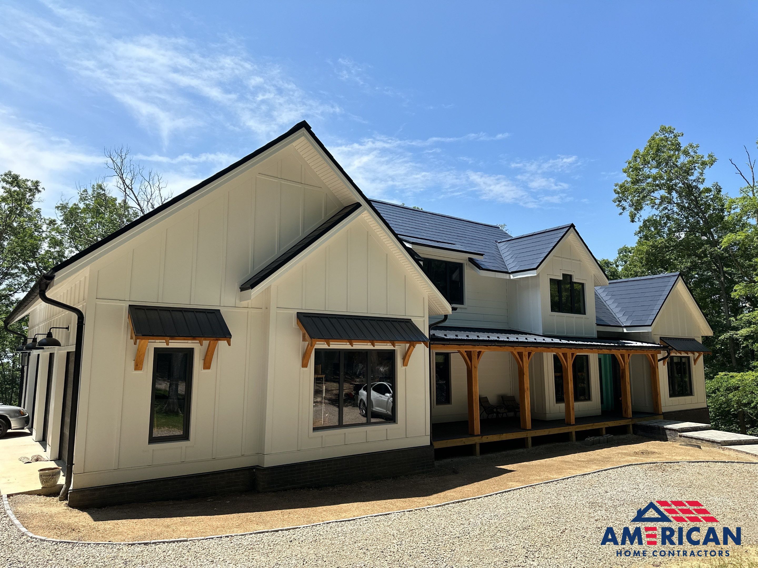 New Construction with Tesla Solar Roof + Powerwall by American Home Contractors