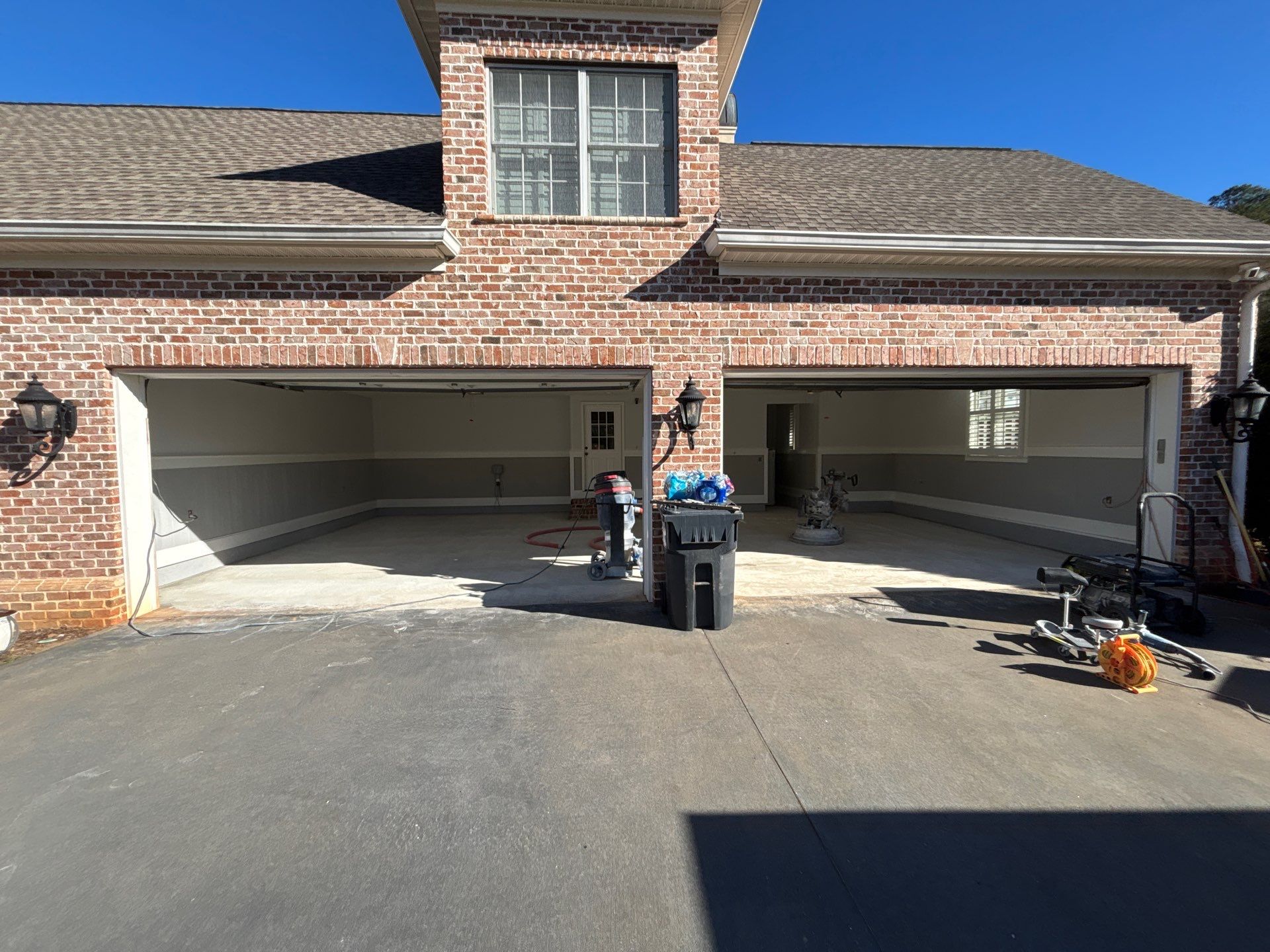 Large Garage using Penntek Industrial Coatings by Concrete Coatings of Georgia