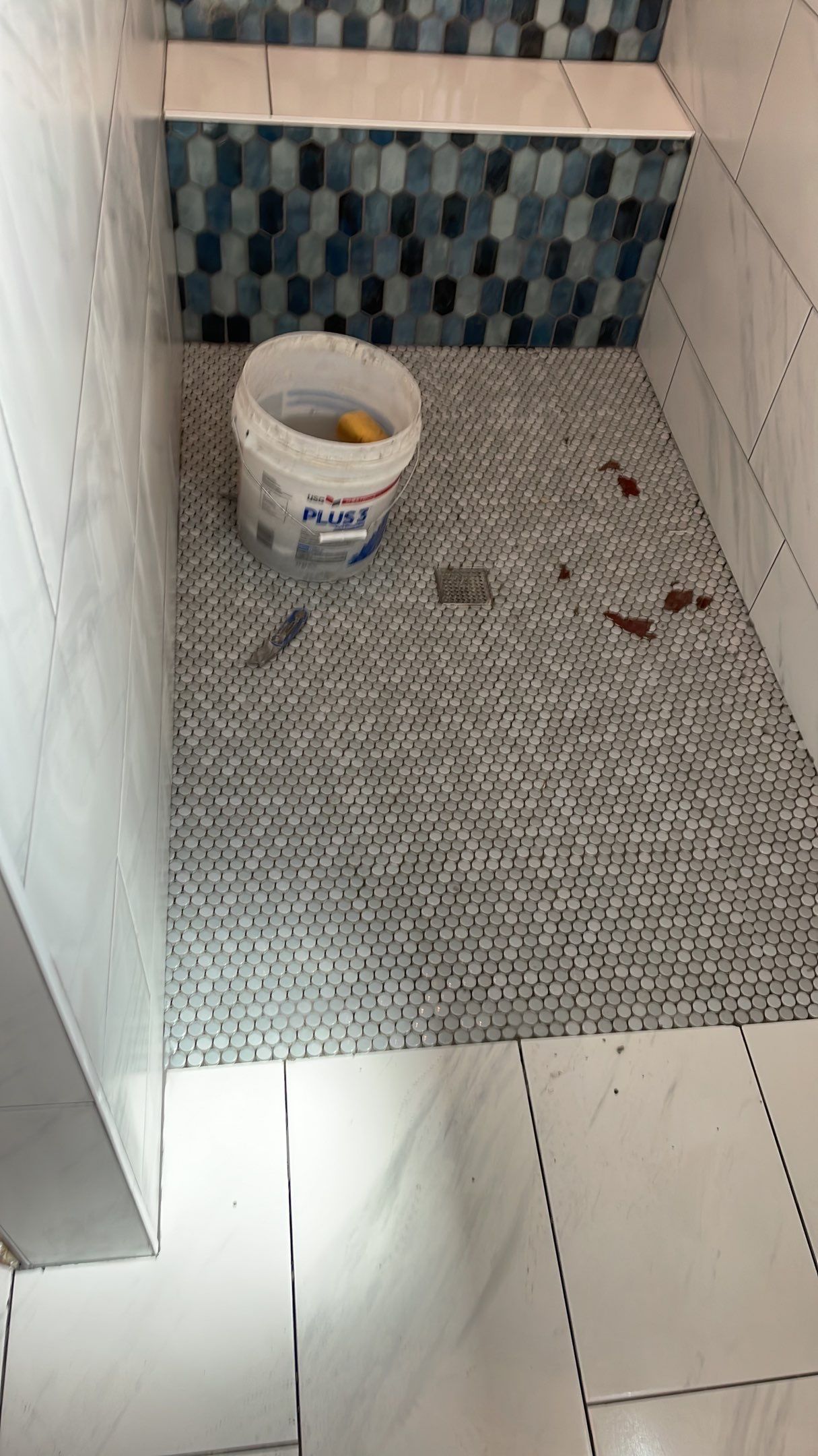 Bathroom Remodel using Decorative Tile by Footprints Floors of Coastal Carolina