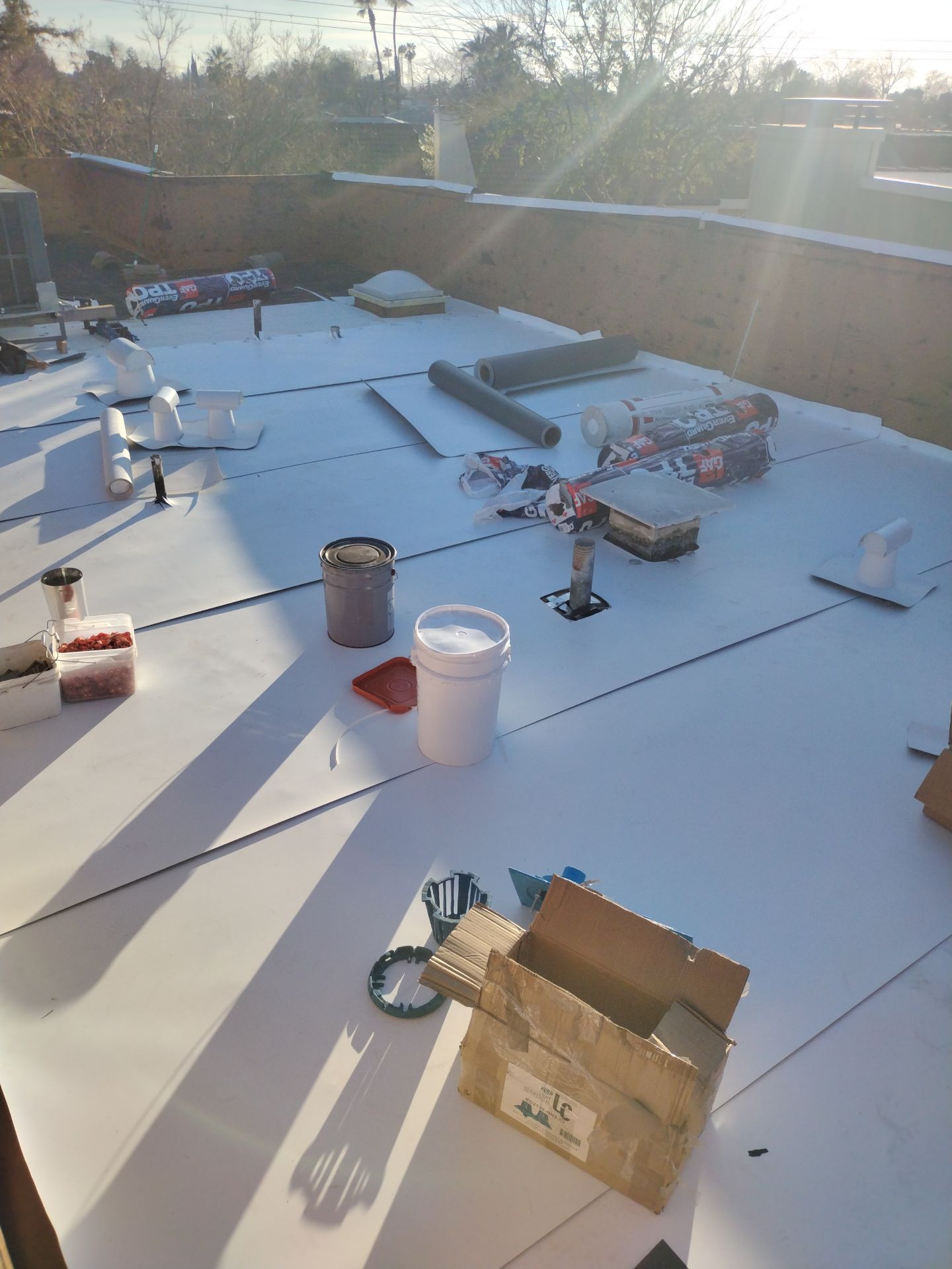 Residential TPO Flat Roofing - Fresno CA by Grandmark Service Company