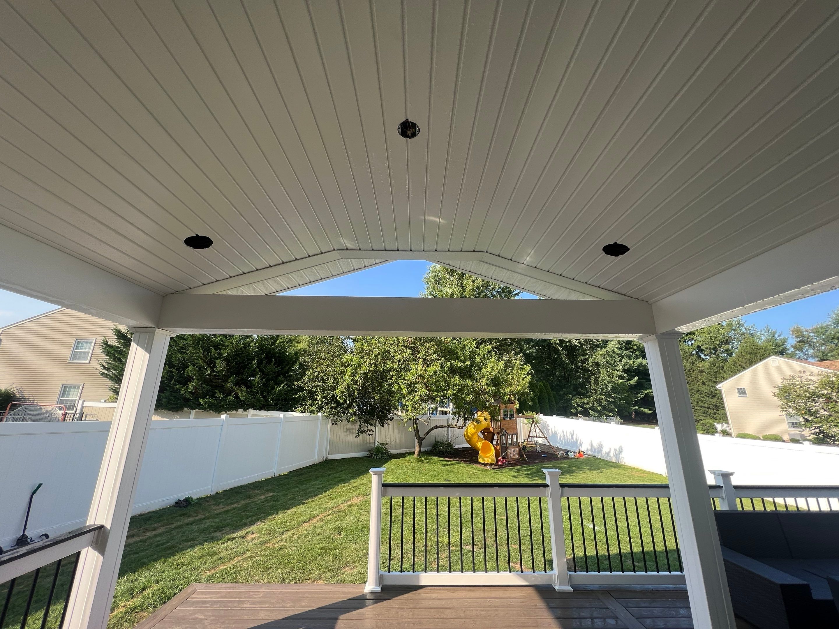 New deck and open porch Newton PA by deck guardian