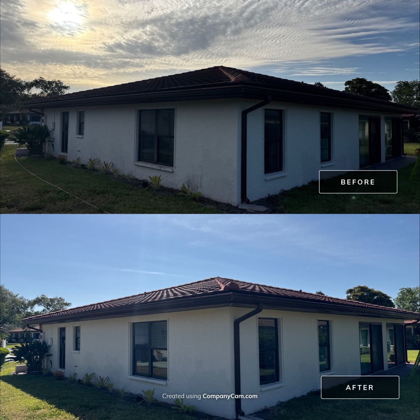 Tile Roof Cleaning & House Wash in Vivienda I – Bradenton, FL by Sunshine AquaWash