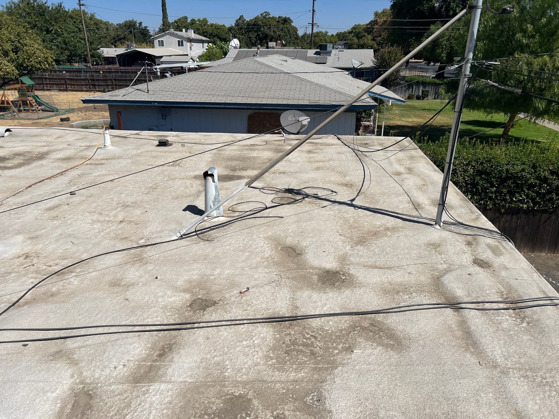 Foam Refurbish using Conklin Benchmark/PUMA XL coatings and spray foam by Straight Edge Roofing Inc