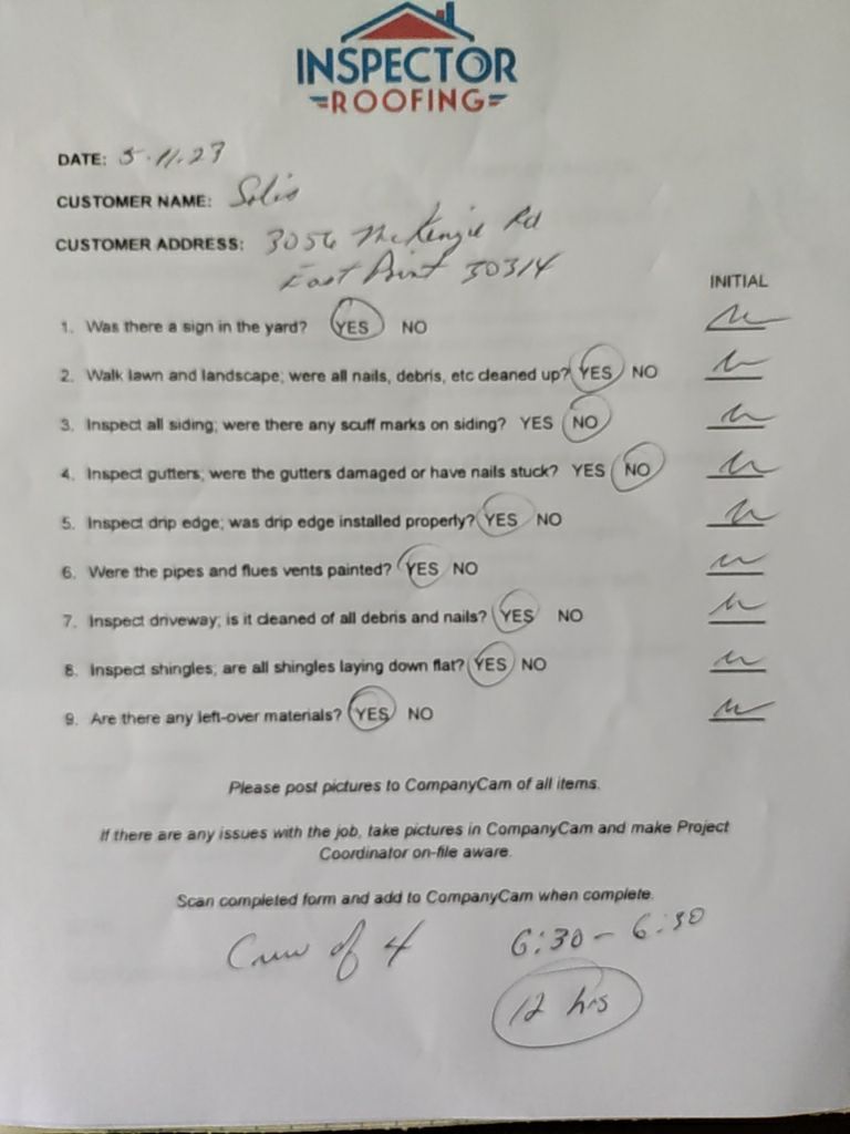 Residential Roofing Installation using Owens Corning by Inspector Roofing and Restoration