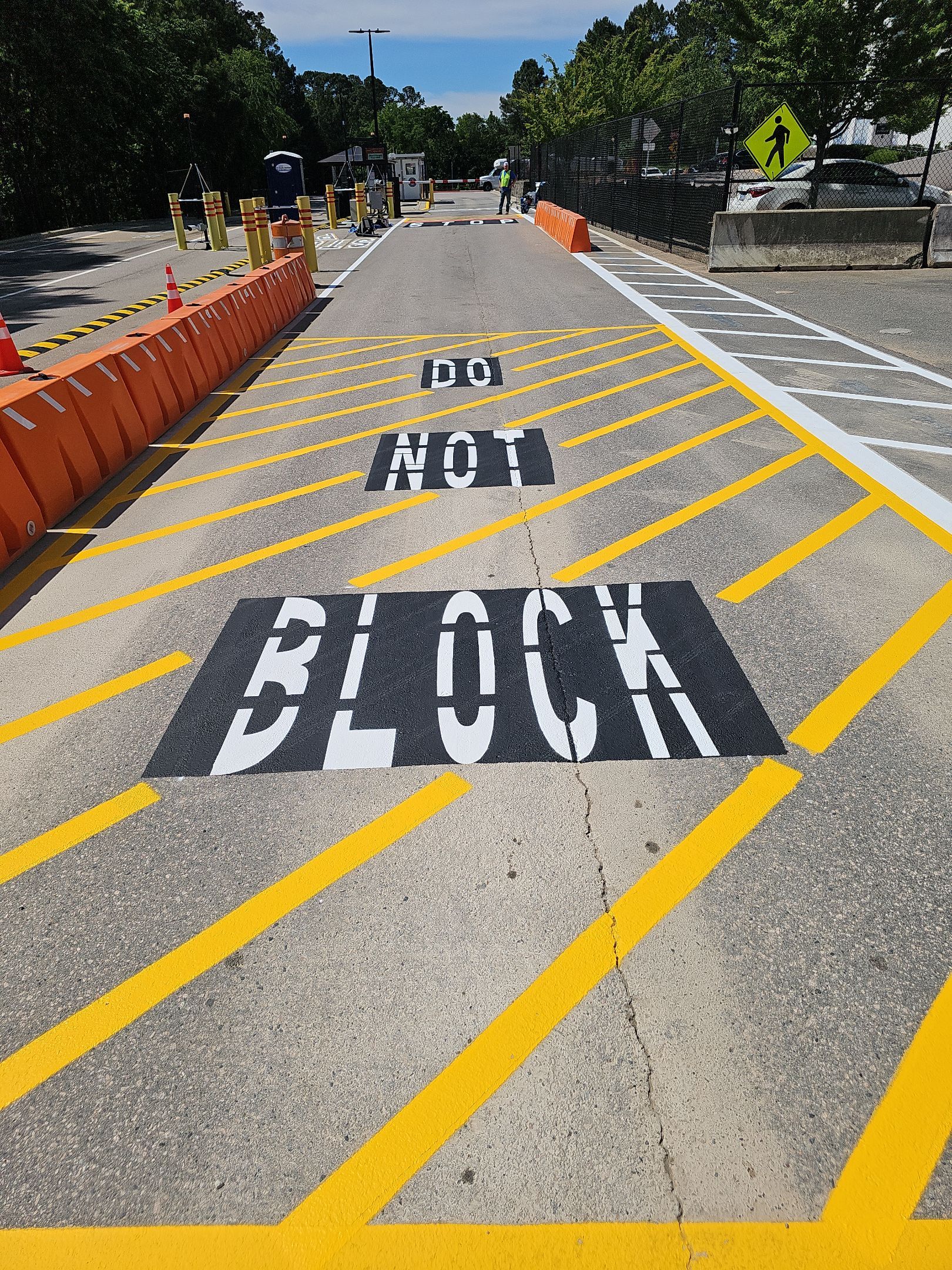 Striping Amazon Parking Lot  by Billy Weatherspoon Contractor