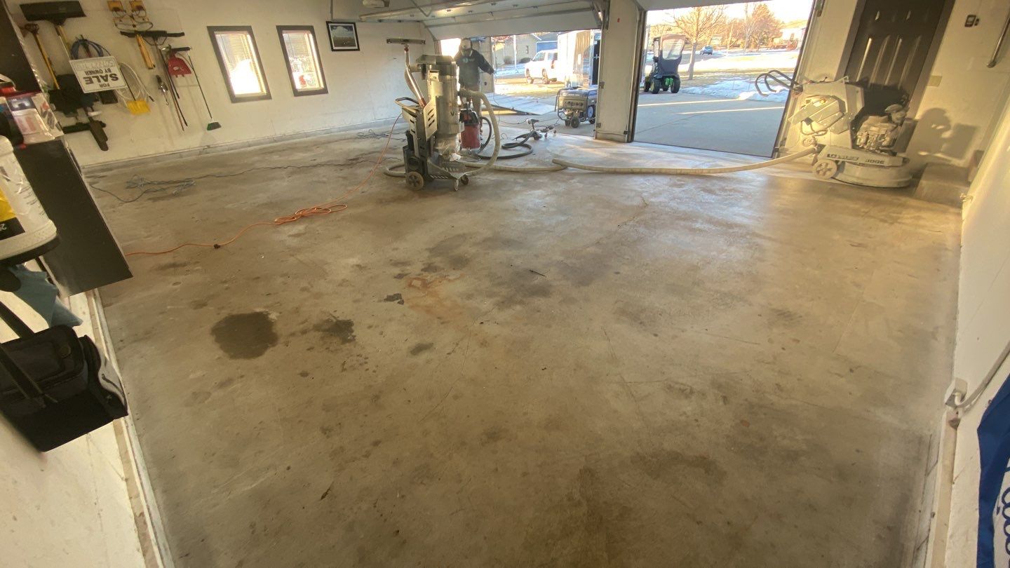 Garage using Slate Stone by Select Painting, Coatings & Garage Cabinets