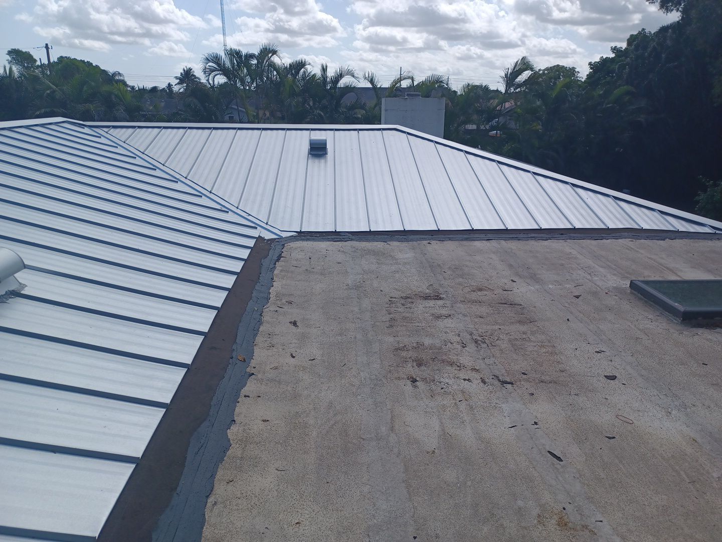 Residential Roofing Installation using 1" Nail strip metal roof by BLUES BROTHERS ROOFING