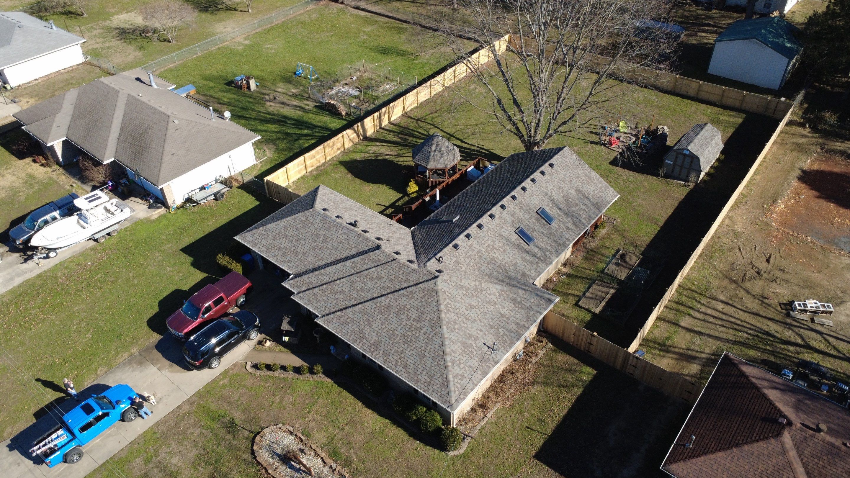 Residential Multi Structure Roof & Gutter Guards Install  by Titan Commercial & Residential Roofing 