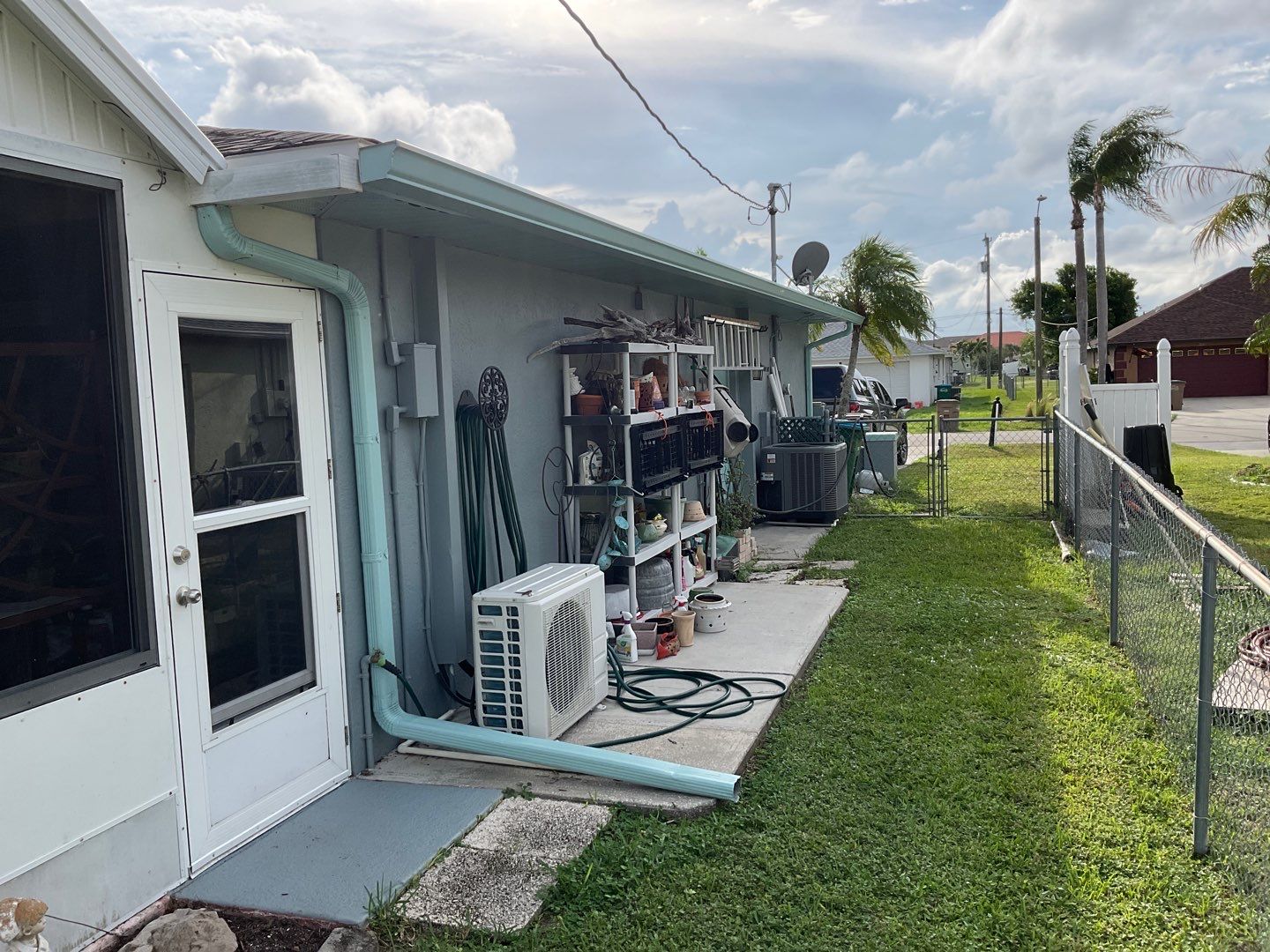 Soffit and Fascia Installation using White Vinyl Soffit in Cape Coral FL by Gutter Professors