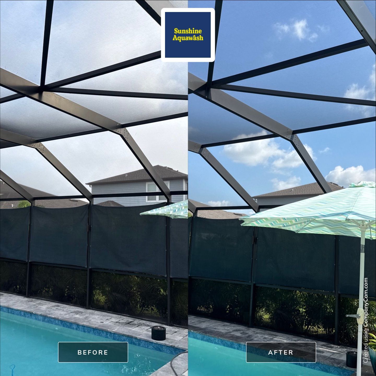 Paver Pool Deck & Screen Enclosure Cleaning – North River Ranch, Parrish, FL by Sunshine AquaWash