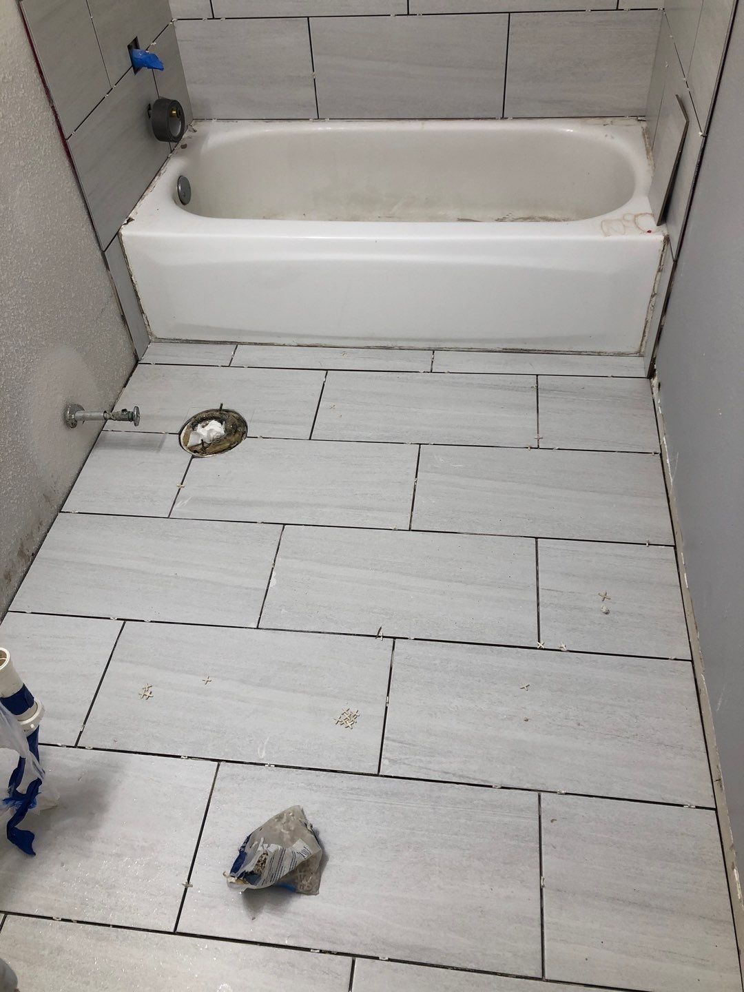 Bathroom Remodel using Water mitigation equipment by L&T General Contractors and Restoration INC