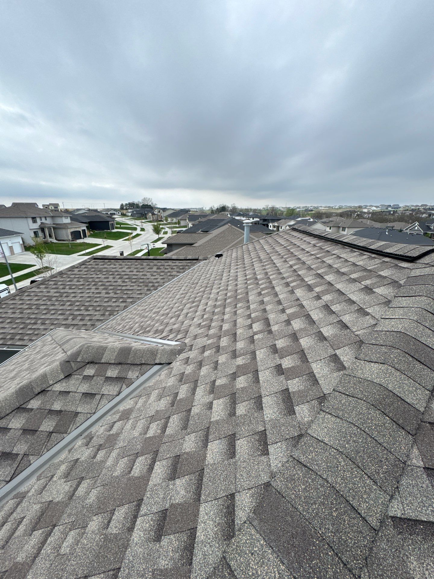 Residential Roof Restoration and Interior Ceiling Leak Repair in Omaha by Crows Roofing LLC