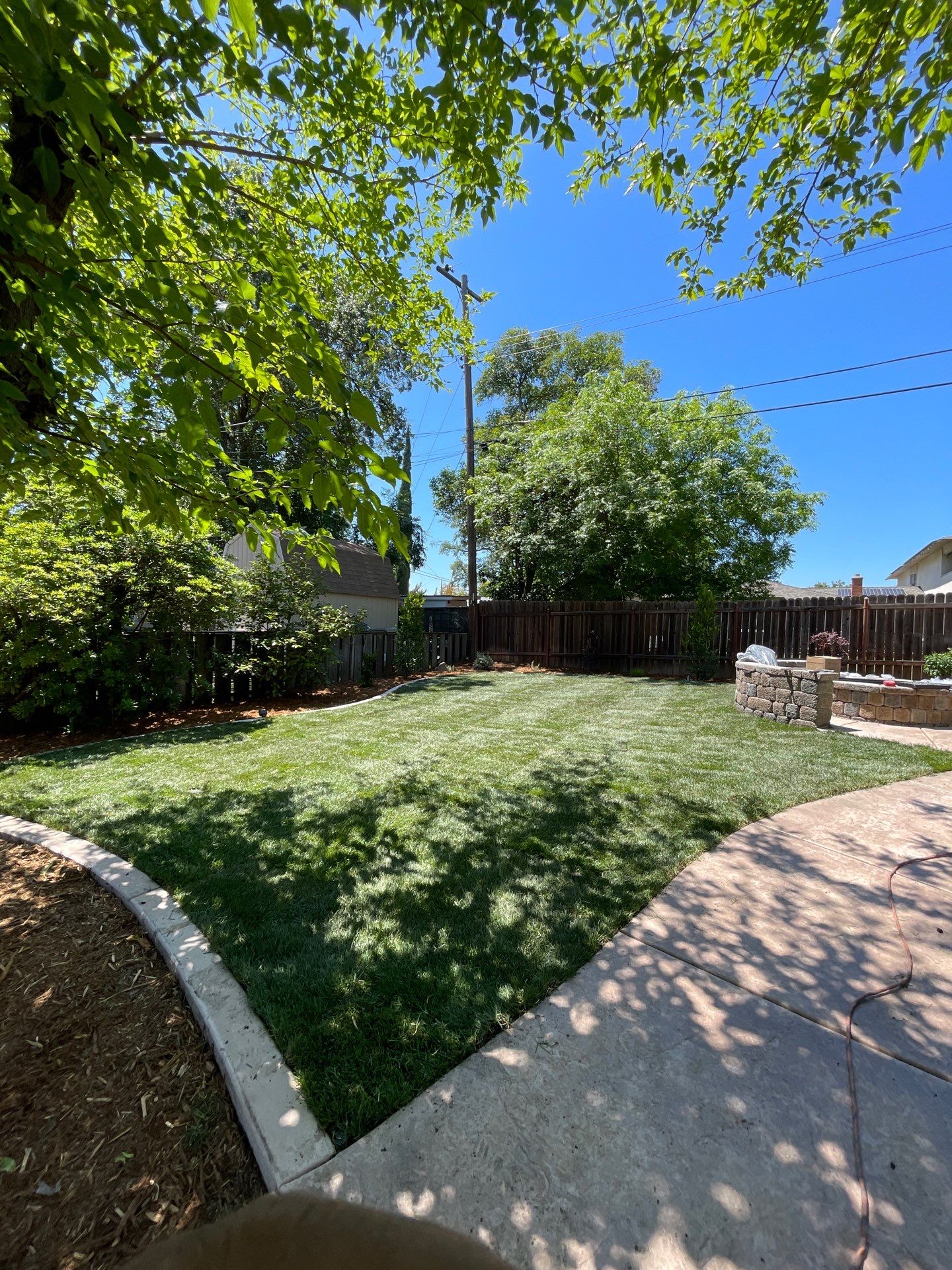 Project in Carmichael by A - G Sod Farms