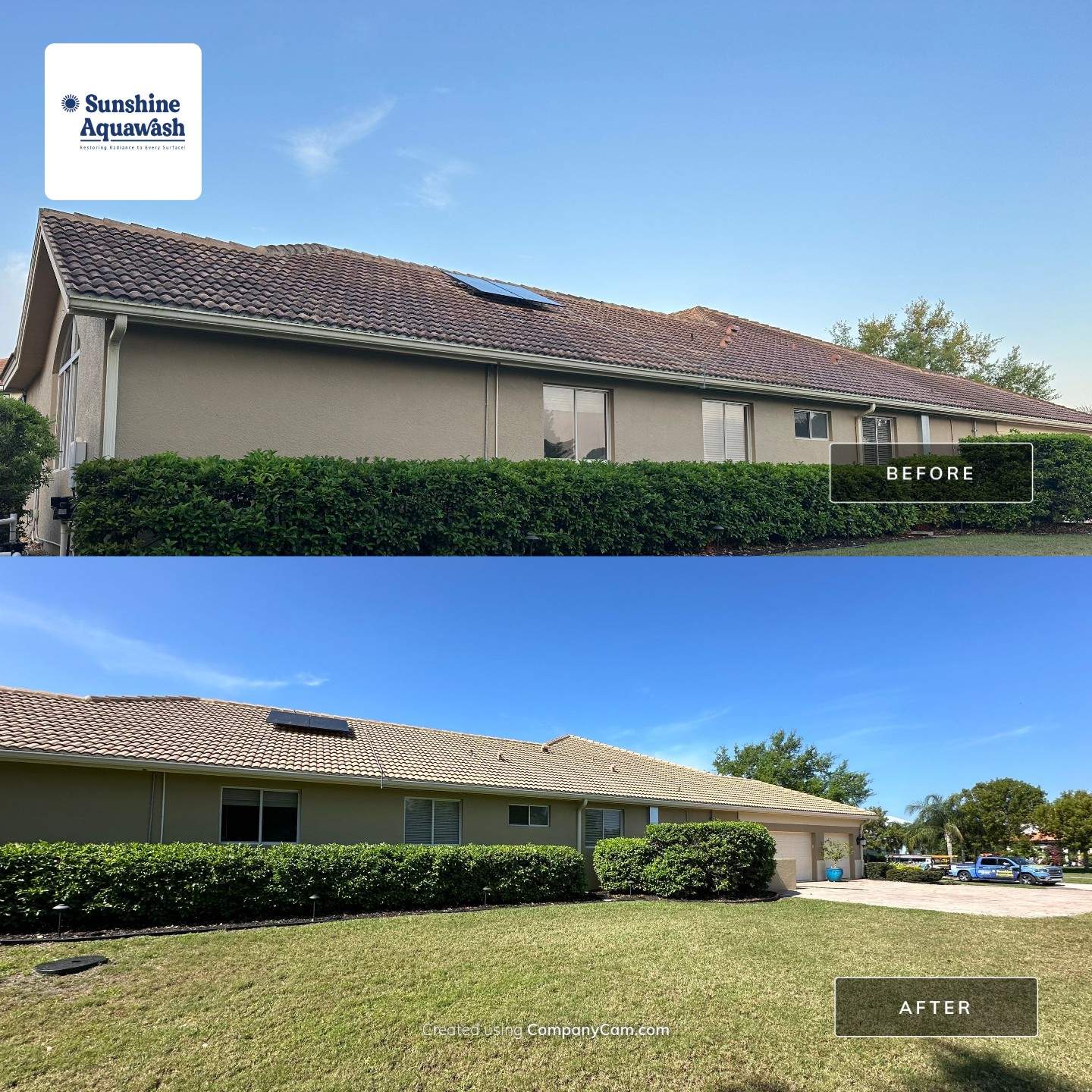 Concrete Tile Roof Cleaning in Winding River Community, Bradenton, FL | Sunshine AquaWash by Sunshine AquaWash