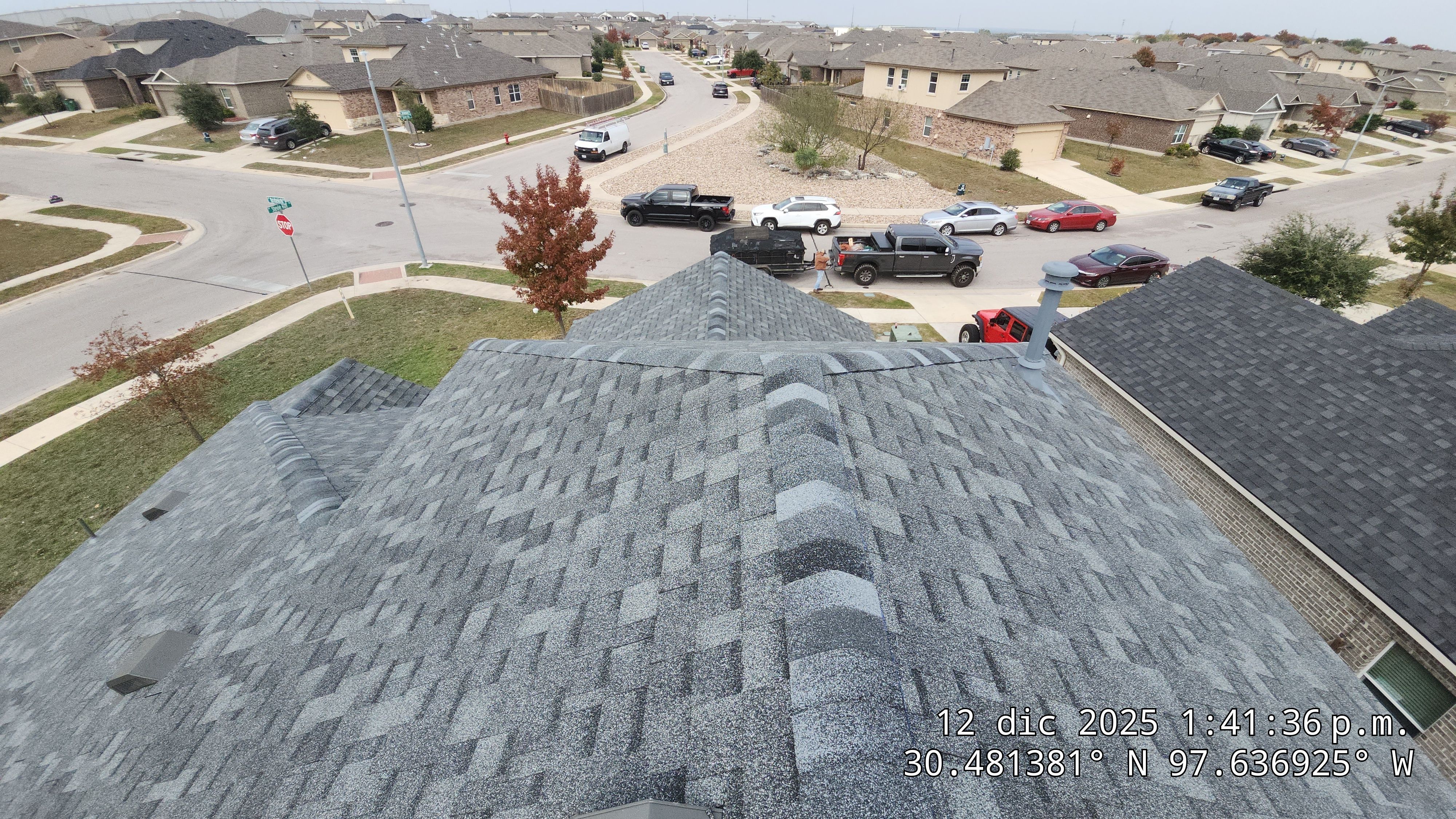 Architectural Shingle Roof Replacement Following Hail Damage in Round Rock by Caliber Restoration LLC