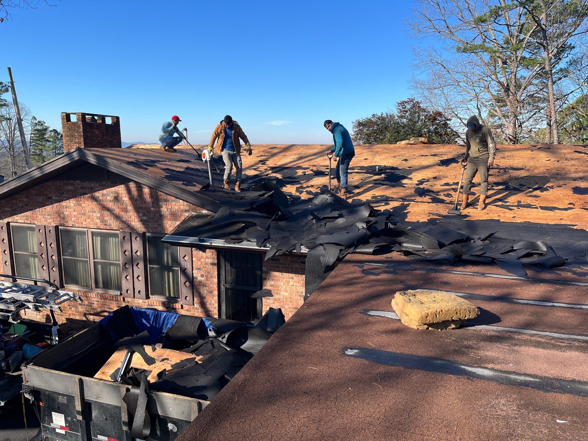 Residential Roof Replacement With GAF Architectural Shingles in Hot Springs by Temple Roofing and Exteriors
