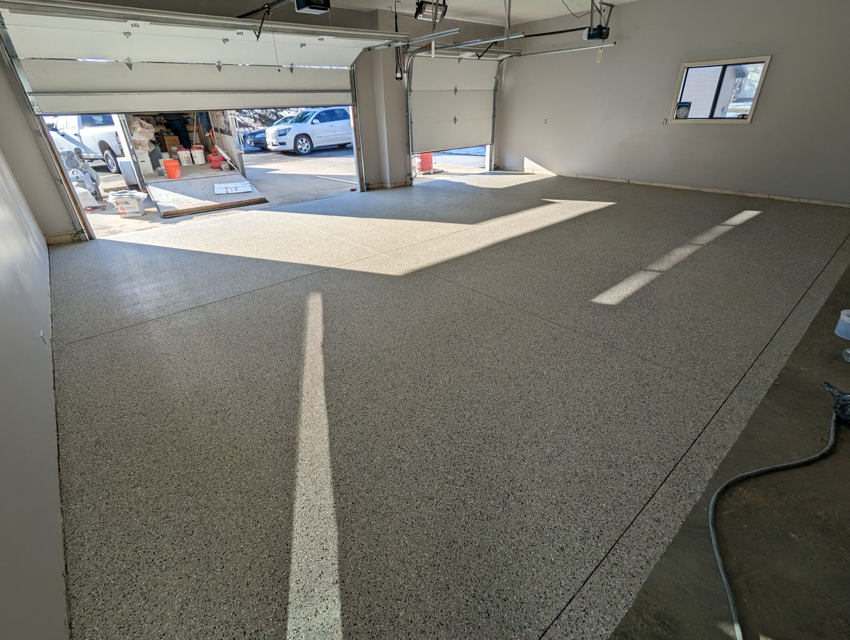 Garage using Mediterranean by Select Painting, Coatings & Garage Cabinets