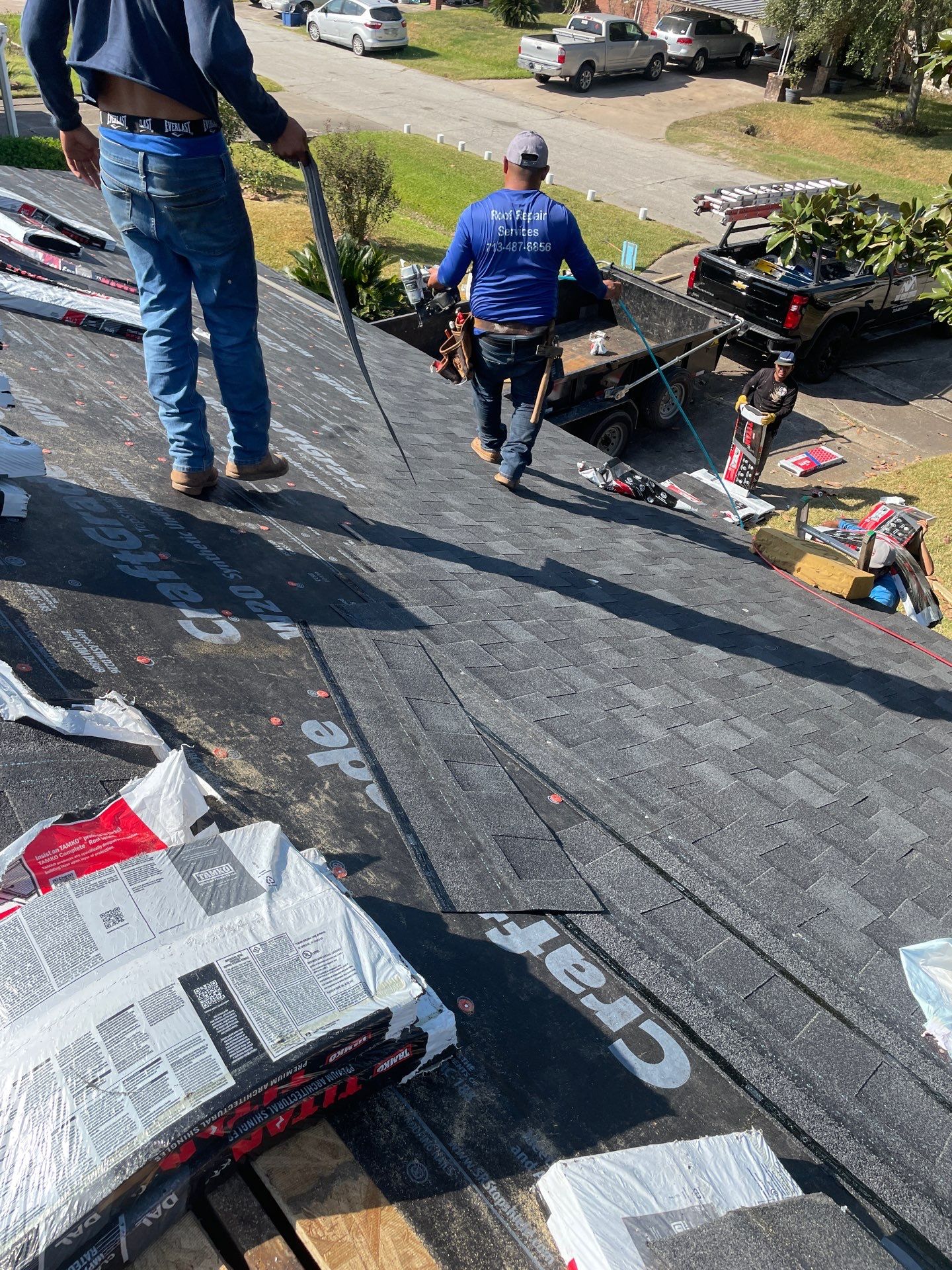 Residential Roofing Installation using Owen's Corning Duration (Lifetime) Shingles by Roof Repair Company