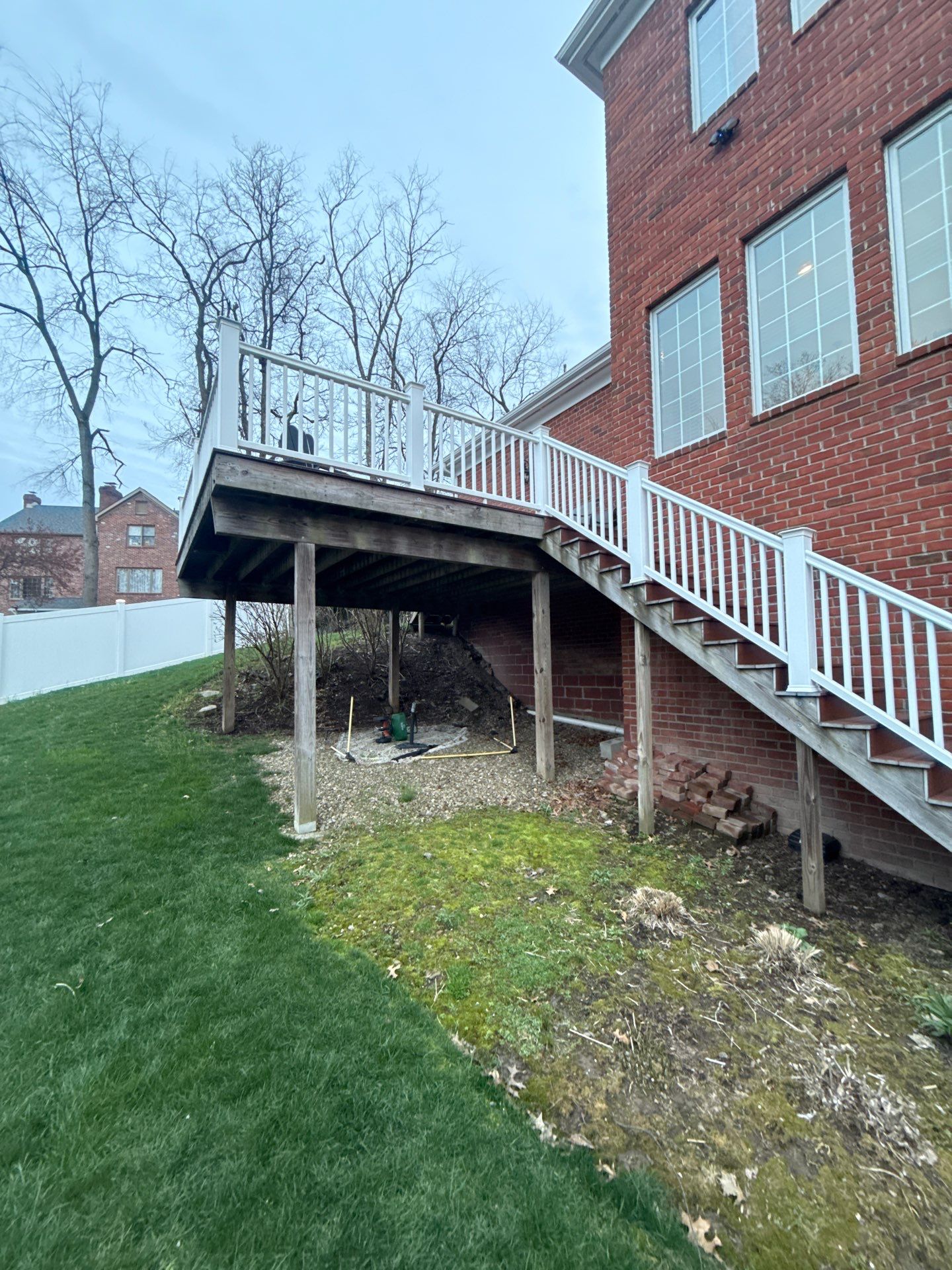 Deck extension  by Cousins Roofing Siding & Decks