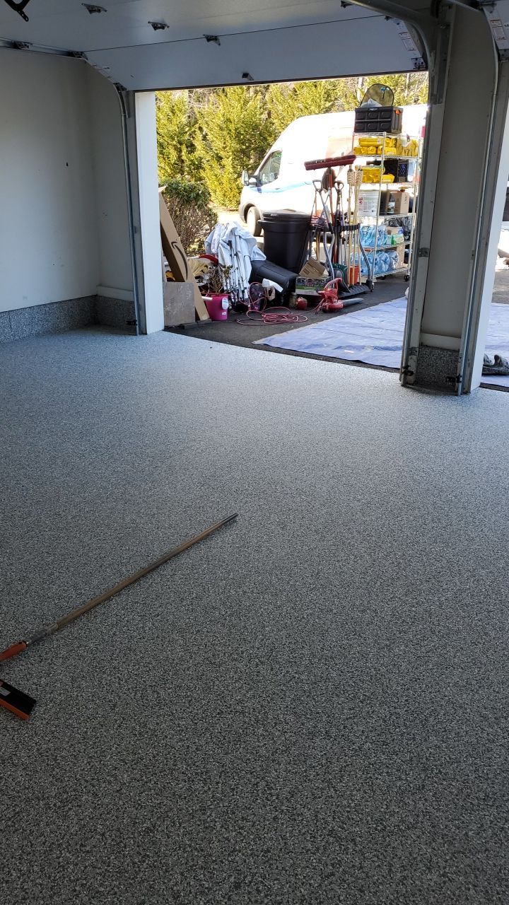 Garage Floor using Penntek Slatestone by Spectrum Painting, LLC