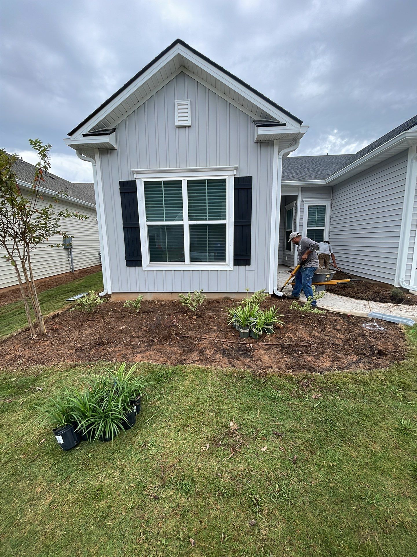 Custom Herringbone Paver Patio and Professional Landscaping in Bluffton by Lowcountry Scapes, LLC