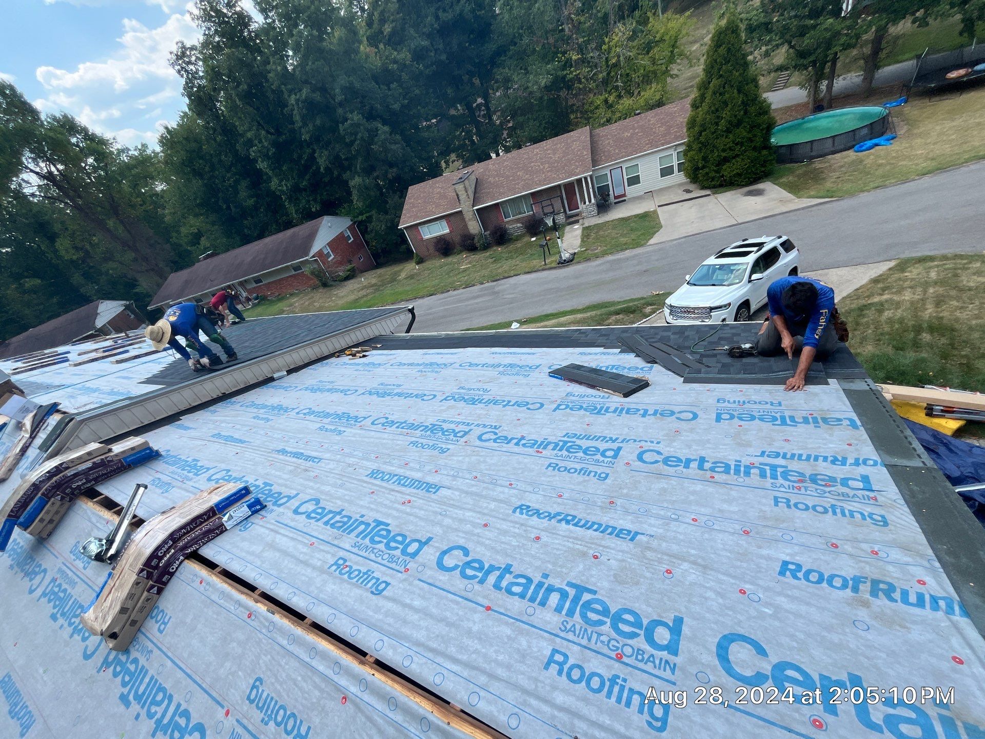 Residential Roofing Installation using Certainteed Landmark Pro Shingles by Fahey Roofing + Contracting