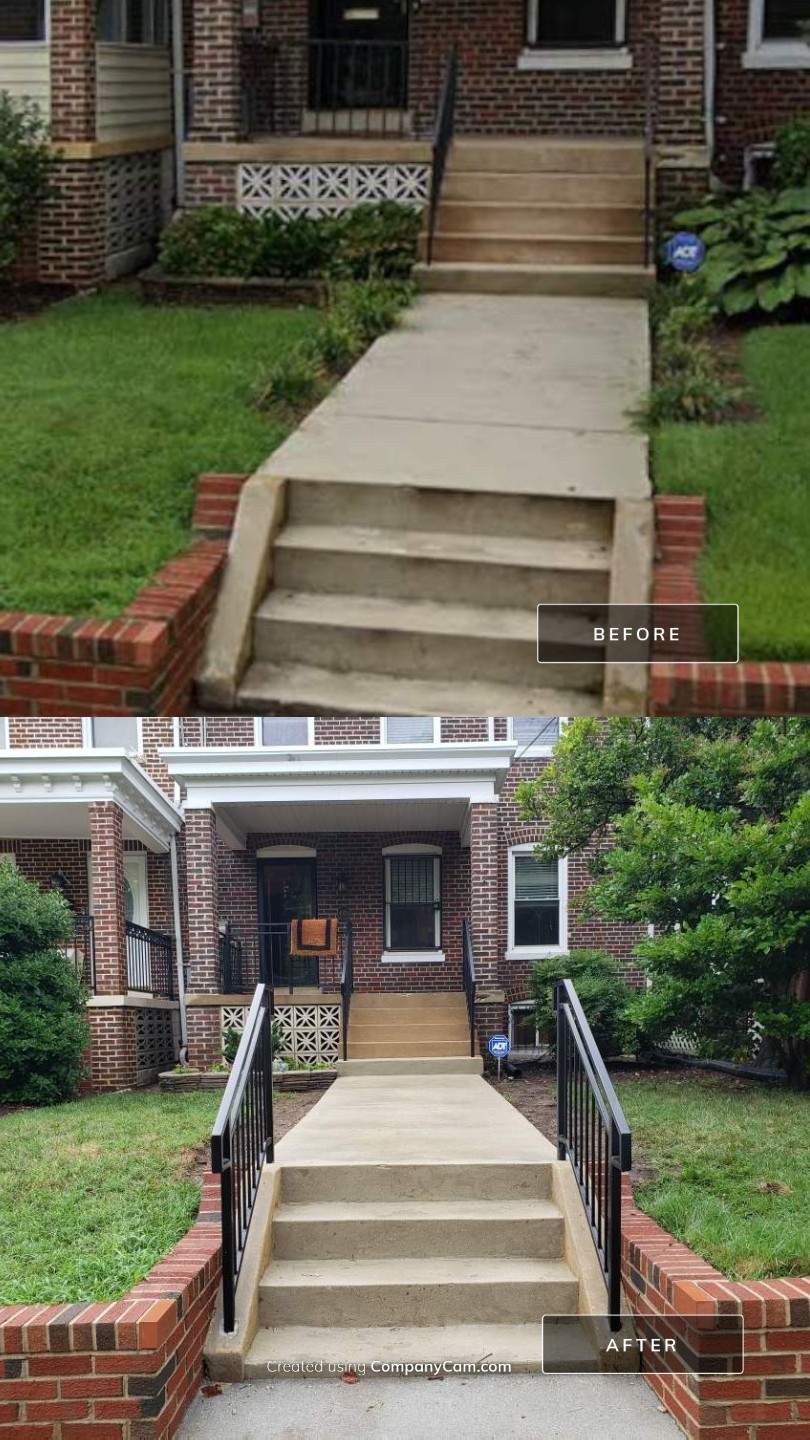 Traditional Vertical Picket Iron Railings – Residential Exterior – Washington, DC by Capitol Iron Works
