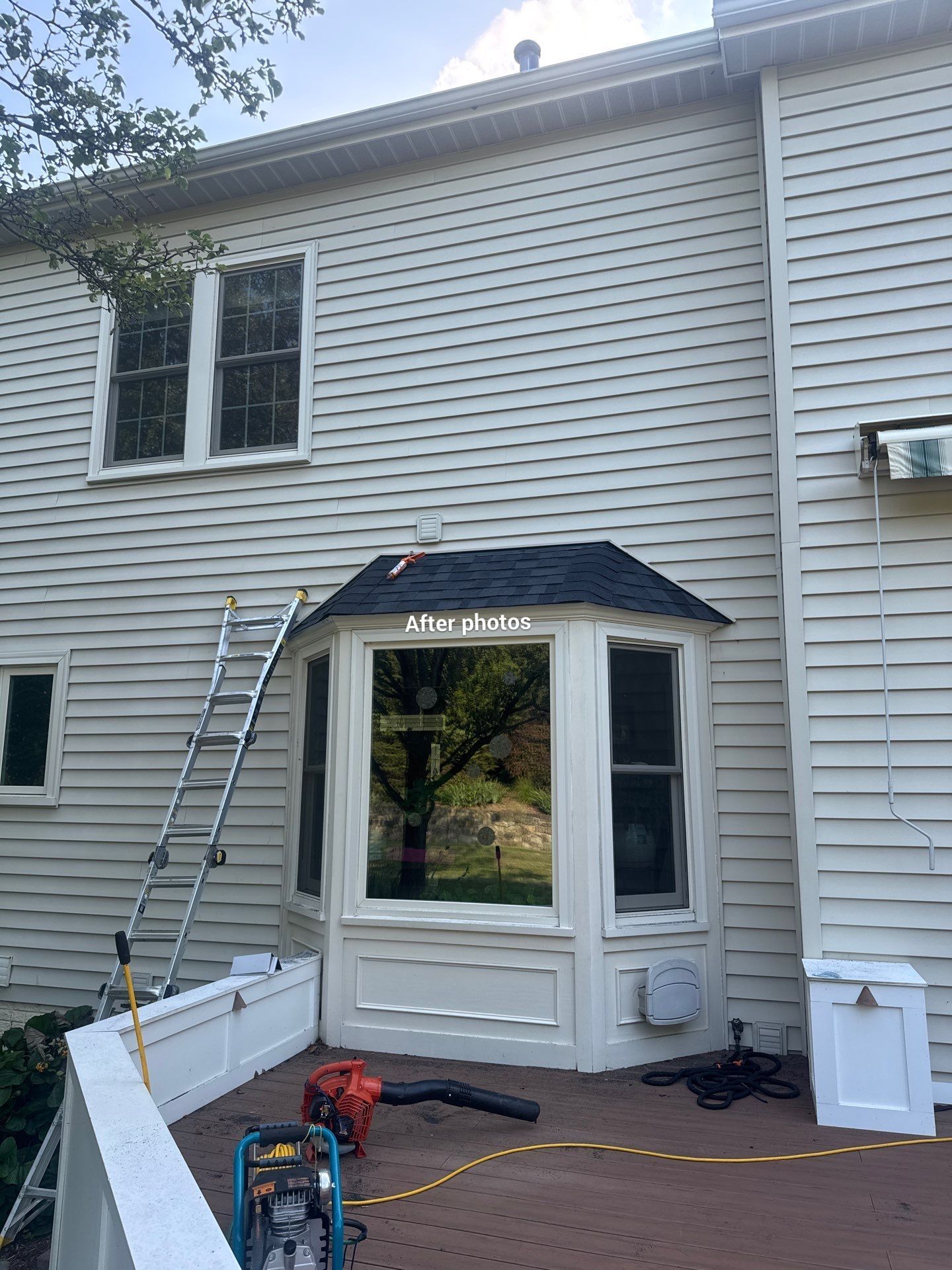 New Shingle Roof & New Gutters and downspouts with covers by Alpha Design Services