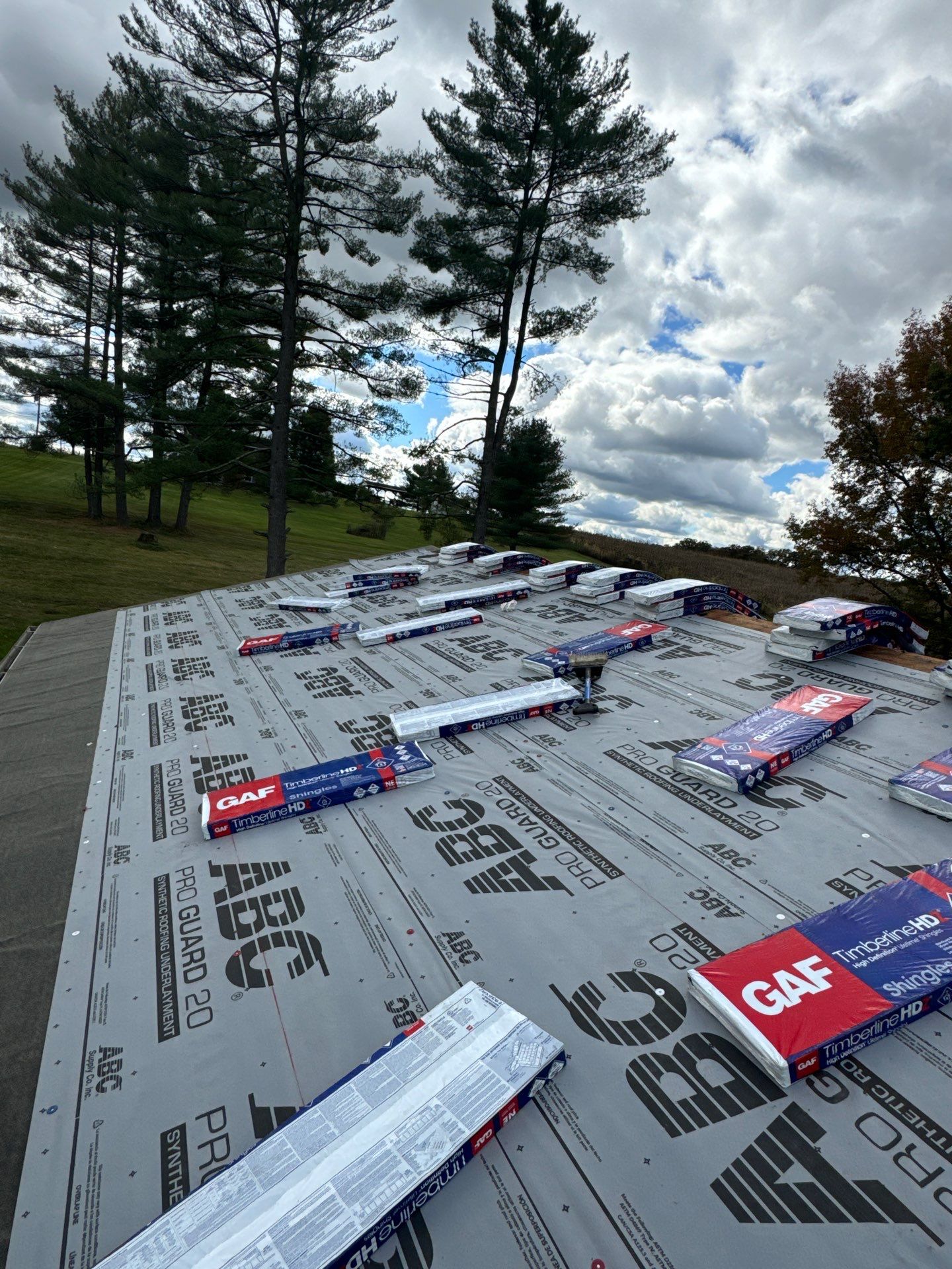 Residential Roofing Installation using GAF Timberline HDZ Charcoal by Rainstoppers Roofing