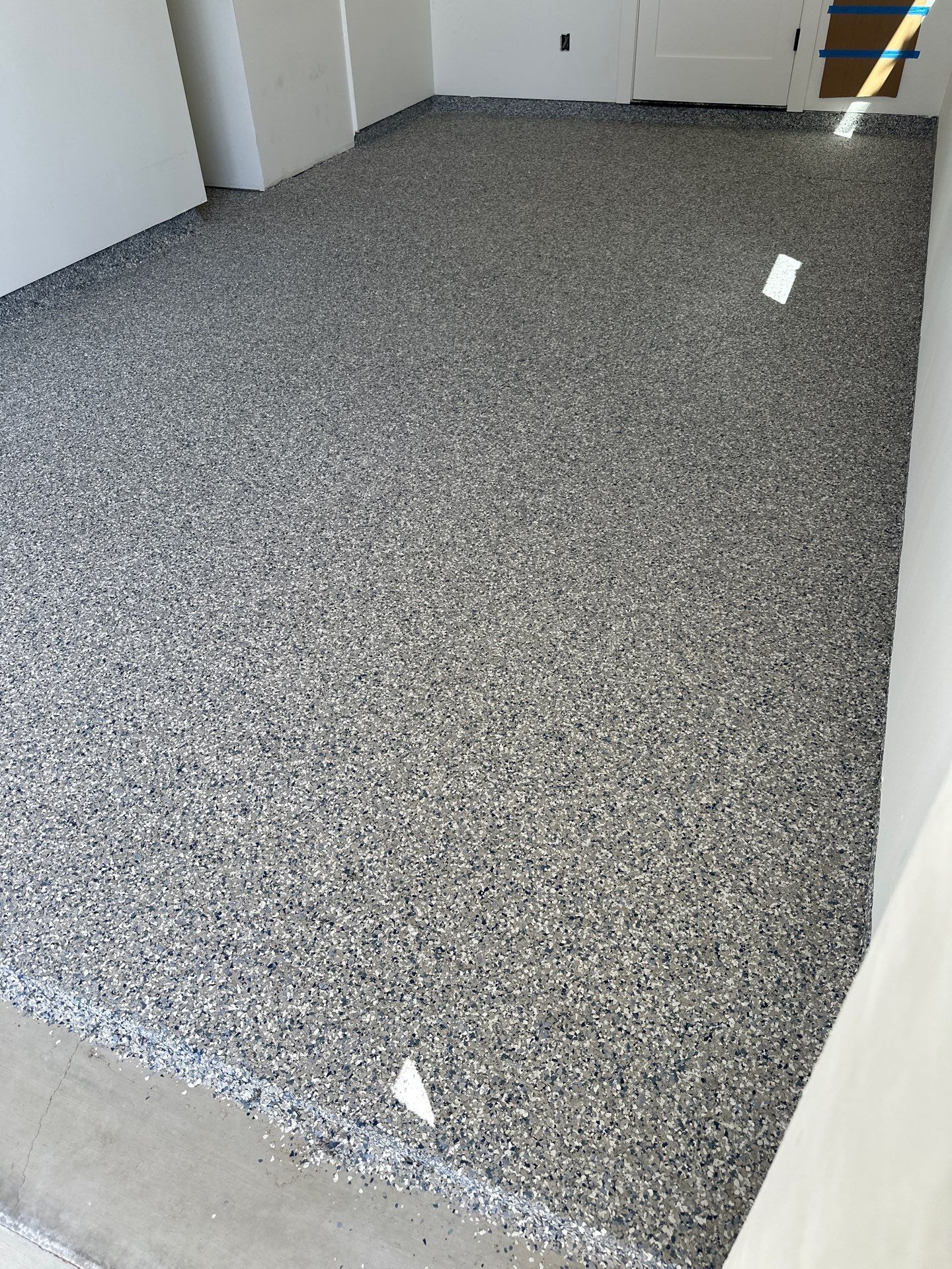 Cayucos Garage Floor Epoxy Installation with Moisture Vapor Barrier by MGP Coatings