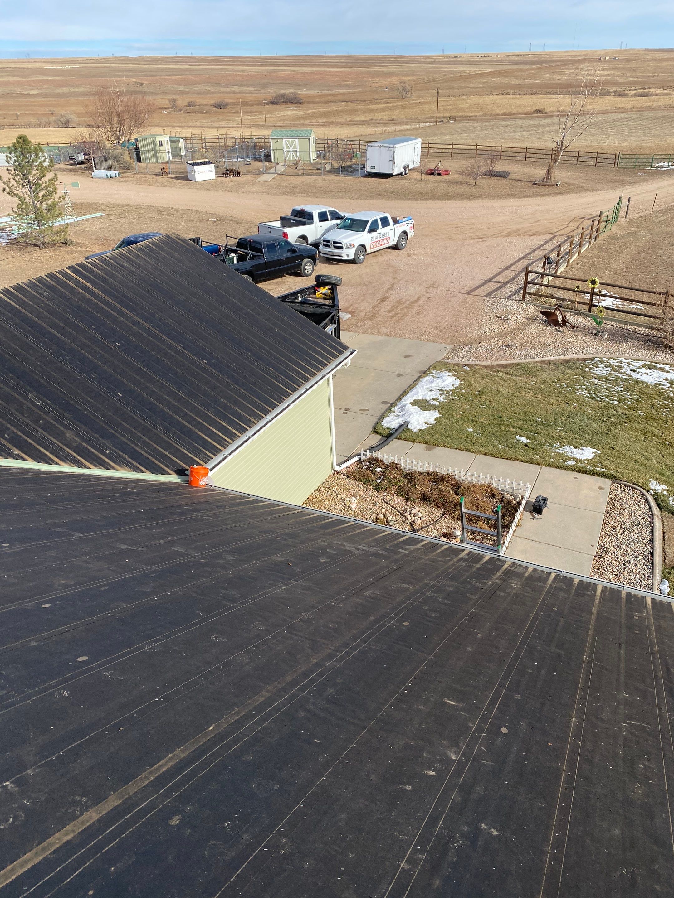 Staning Seam Metal using 1.75" Snap Lock Standing Seam Class 4 Impact Resistant by Black Belt Roofing